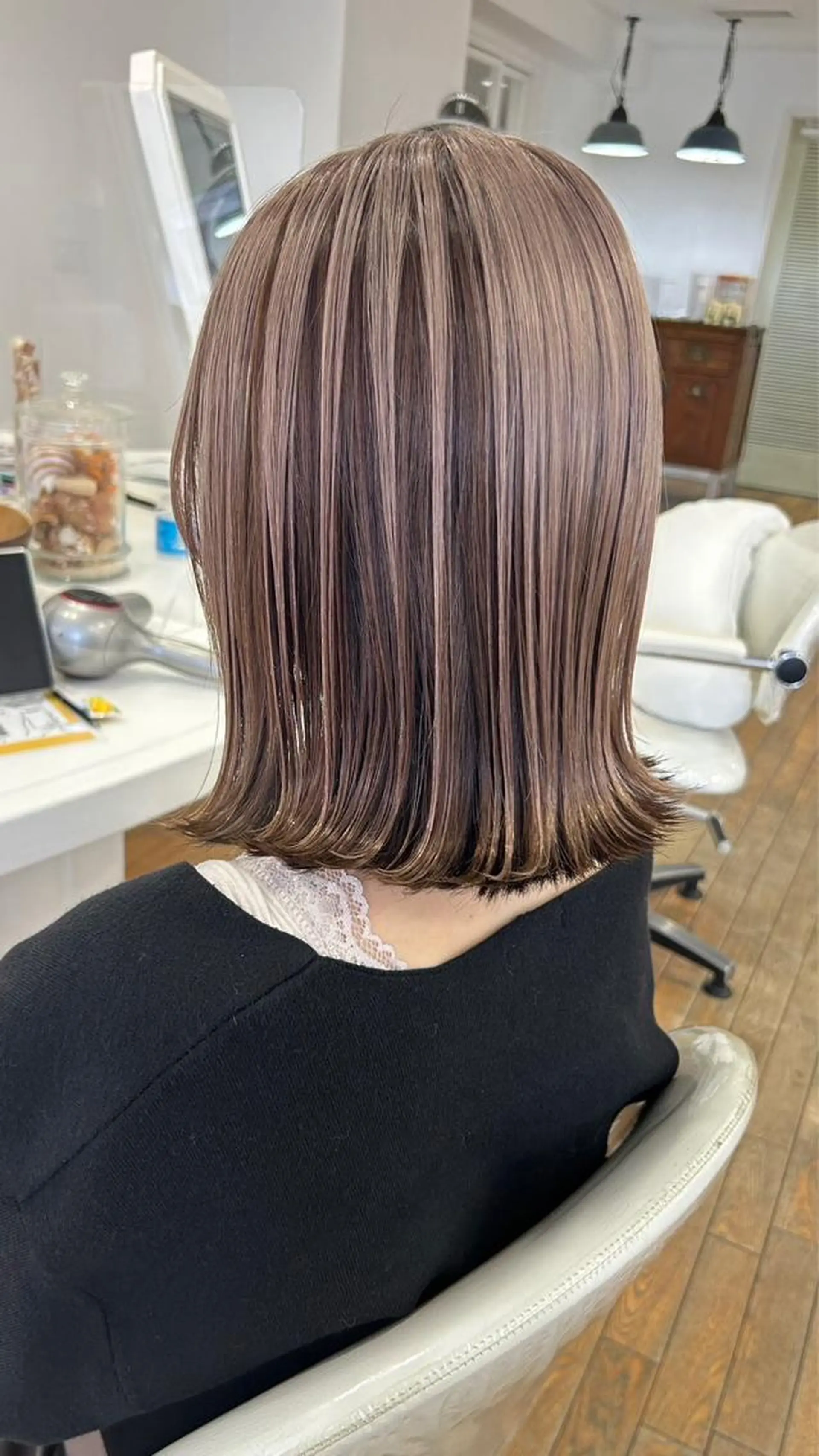 セミロング カラー ヘアアレンジ 💫お呼ばれヘア💫 髪質改善✨トモエ市川のヘアスタイル