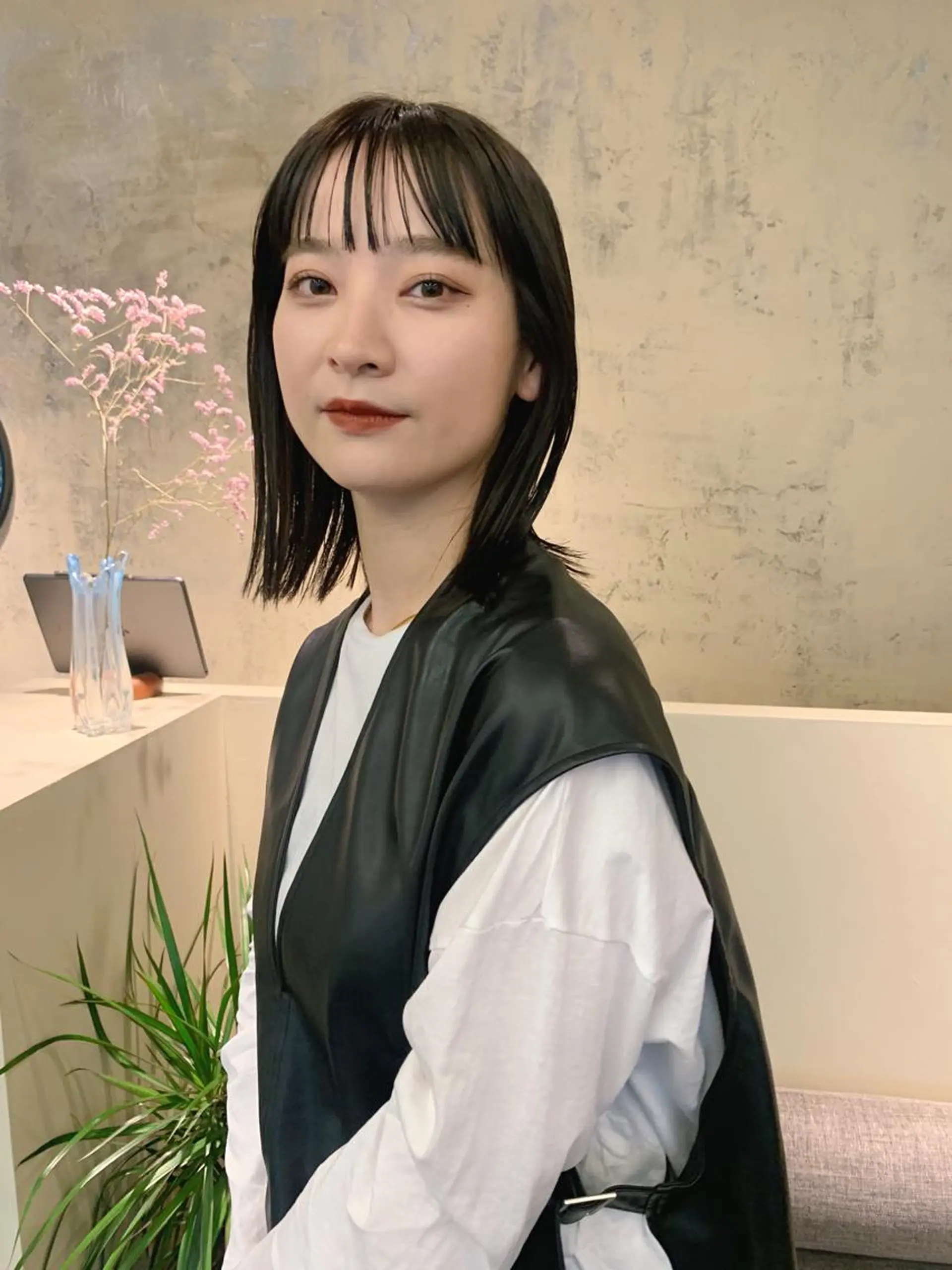 ミディアム カラー カット ヘアカラー yupi🐈⬛ レイヤー/パーマのヘアスタイル