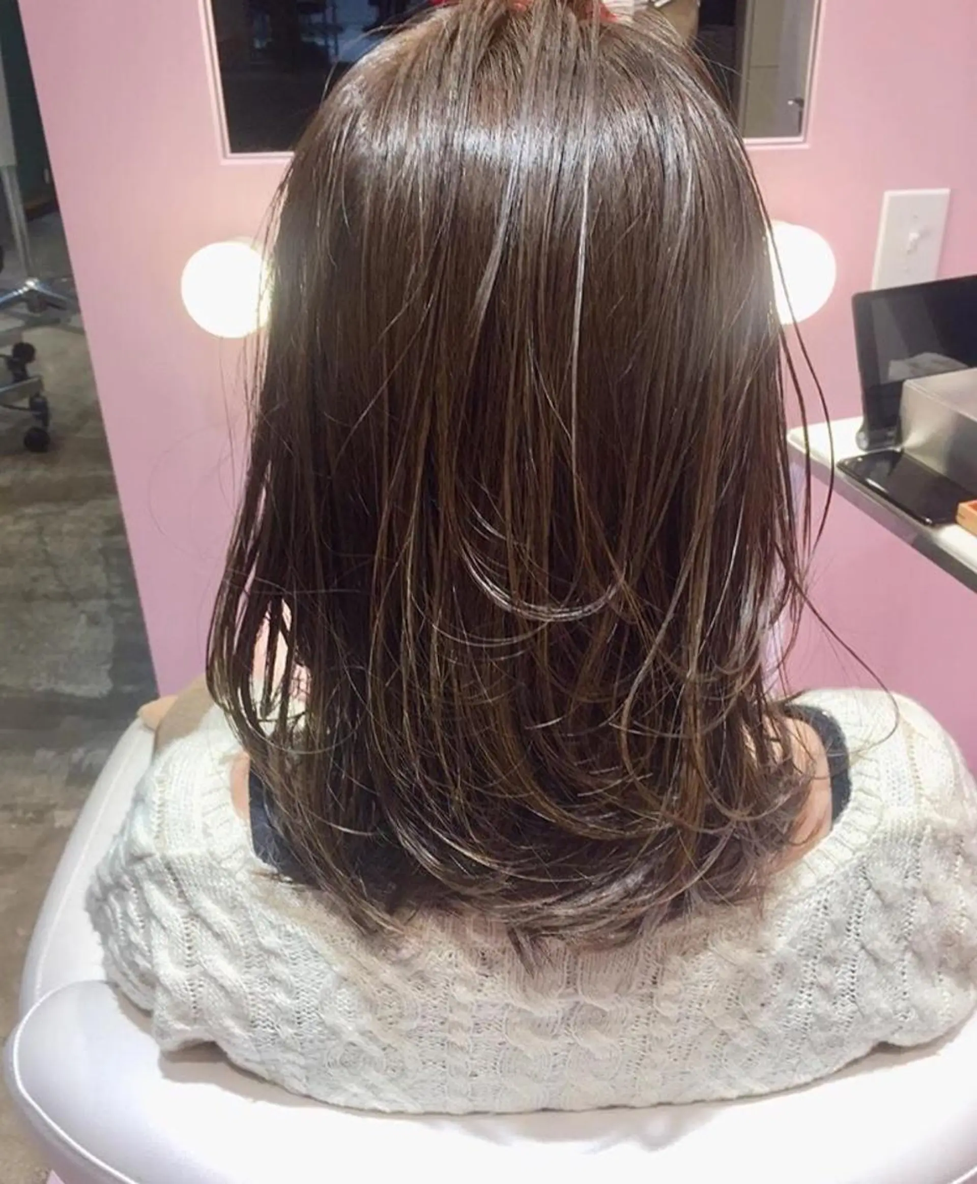 ミディアム アッシュ カット ヘアカラー トリートメント 所渉/韓国レイヤー /ウルフカットのヘアスタイル