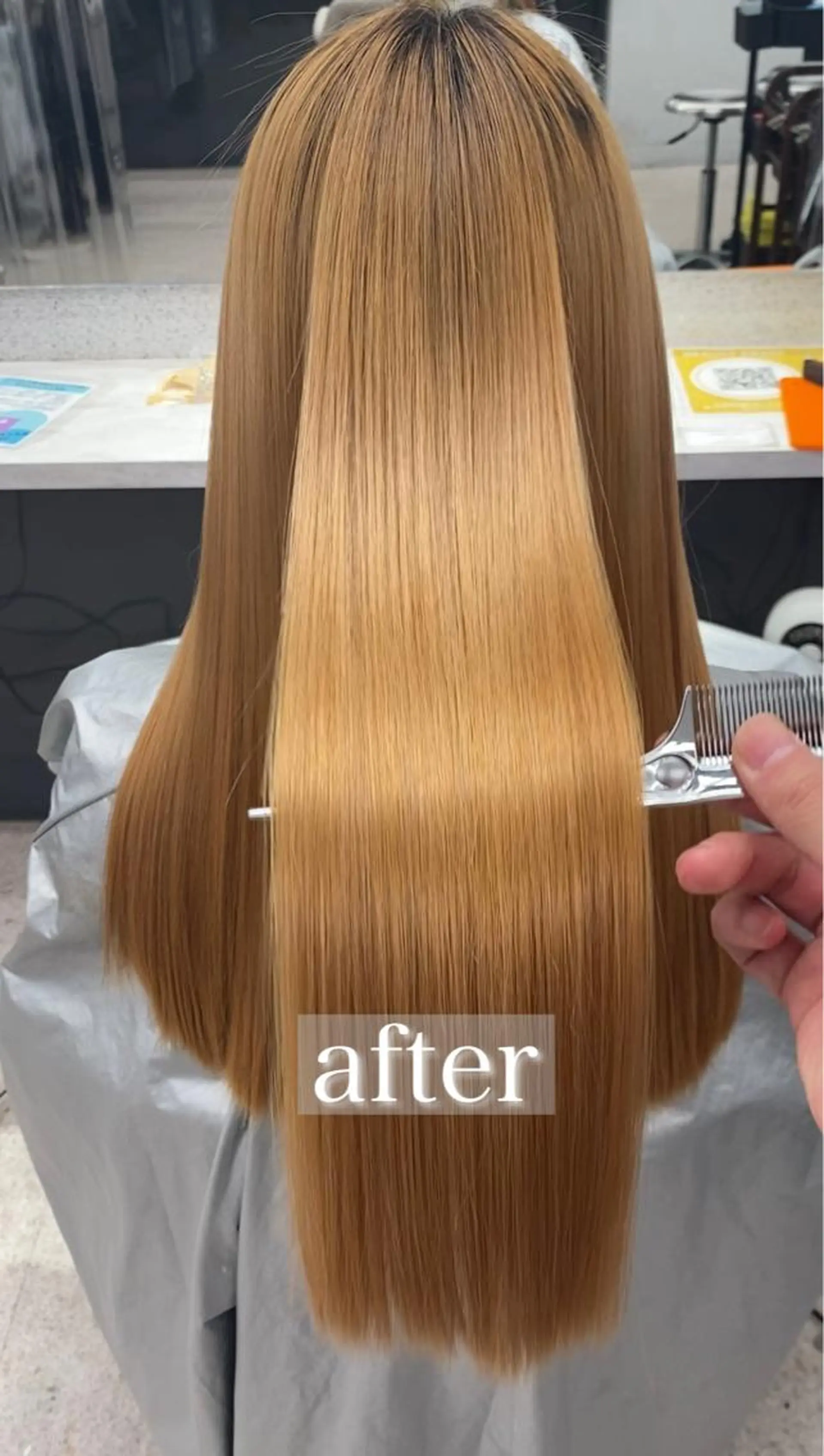 ロング 京都レイヤーカット/ 縮毛矯正/羽柴りくのヘアスタイル