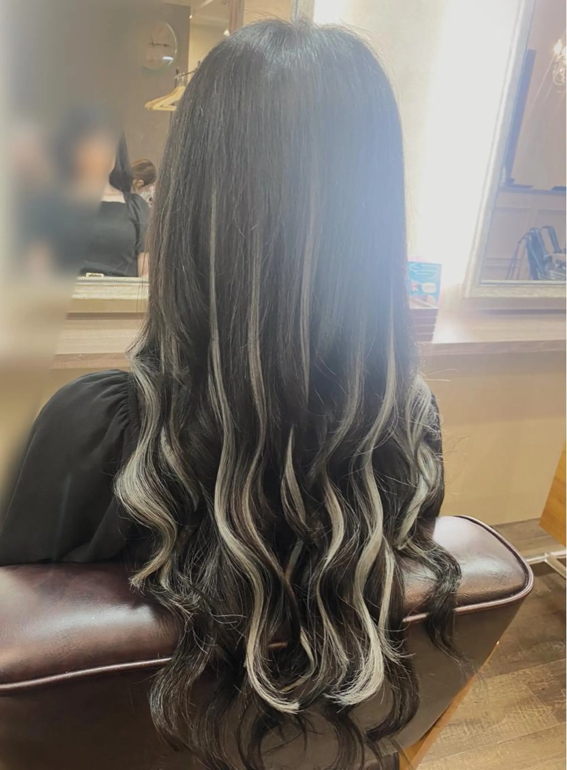 ロング ヘアアレンジ シールエクステ エクステ ハイライト ロング カット エクステ 田井中 悠紀のヘアスタイル