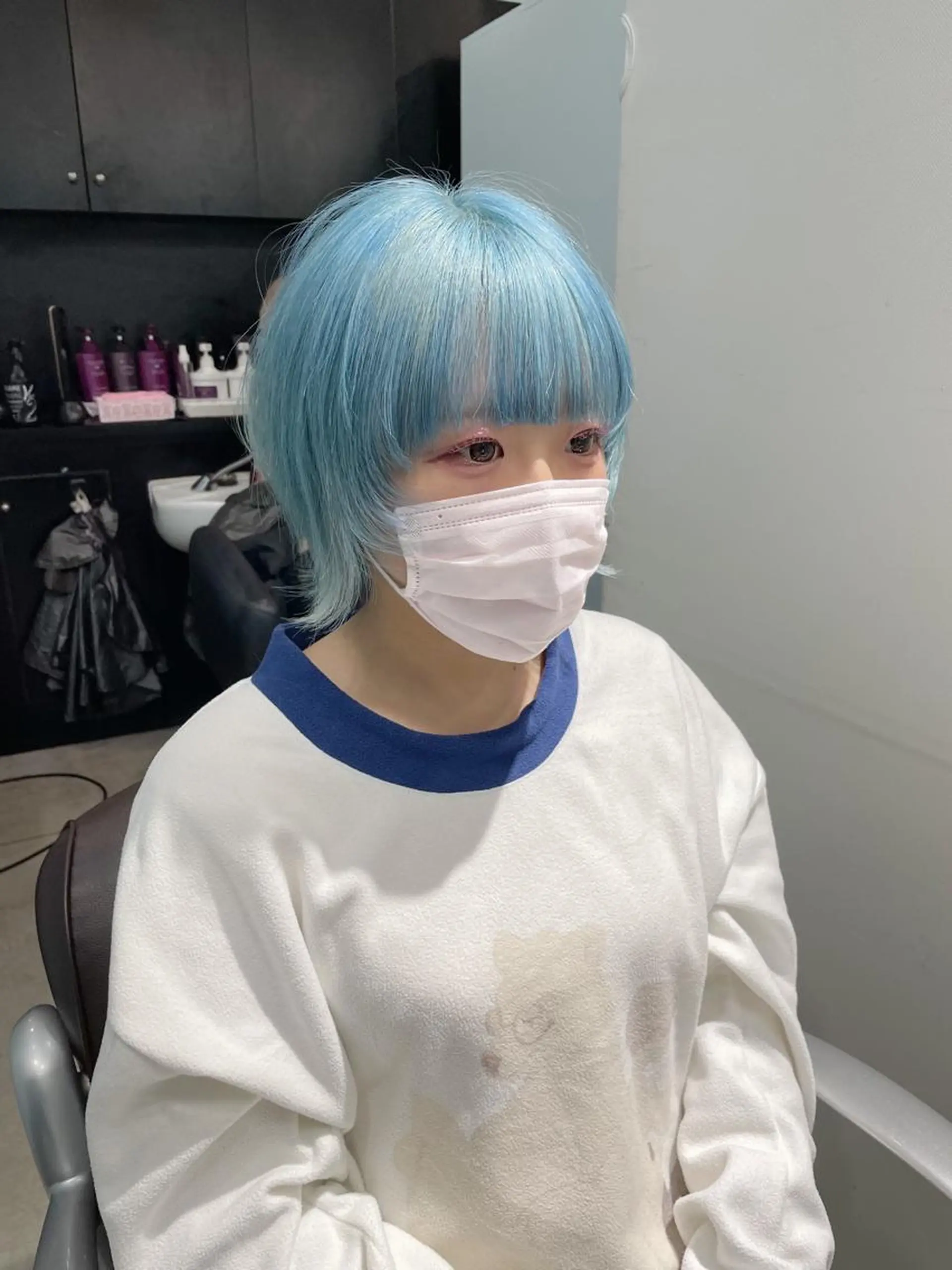 ショート カラー ヘアアレンジ メンズ キッズ メンズバレイヤージュ メンズブリーチ メンズハイライト メンズハイトーン メンズインナーカラー ヘアカラー トリートメント ヘアセット 💟Chloe原宿店 🩶ハイトーンのヘアスタイル