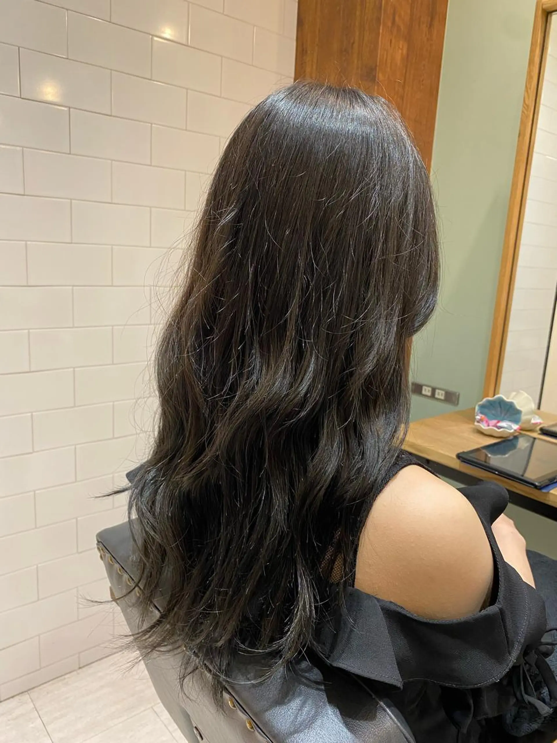 ロング カット ヘアカラー 韓国トレンドヘア しゅーやのヘアスタイル