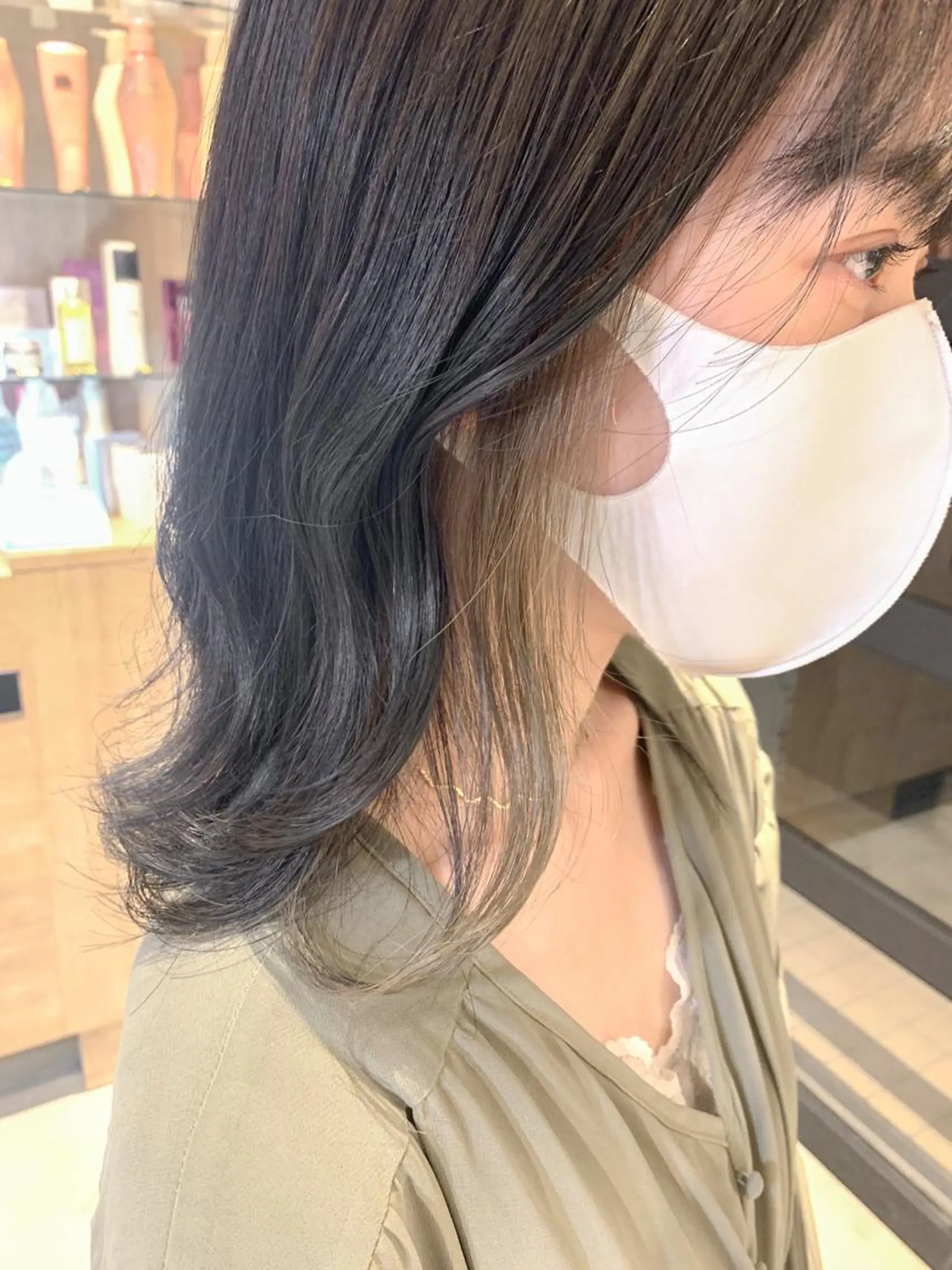 ミディアム カラー ヘアアレンジ ヘアカラー トリートメント yuka .のヘアスタイル