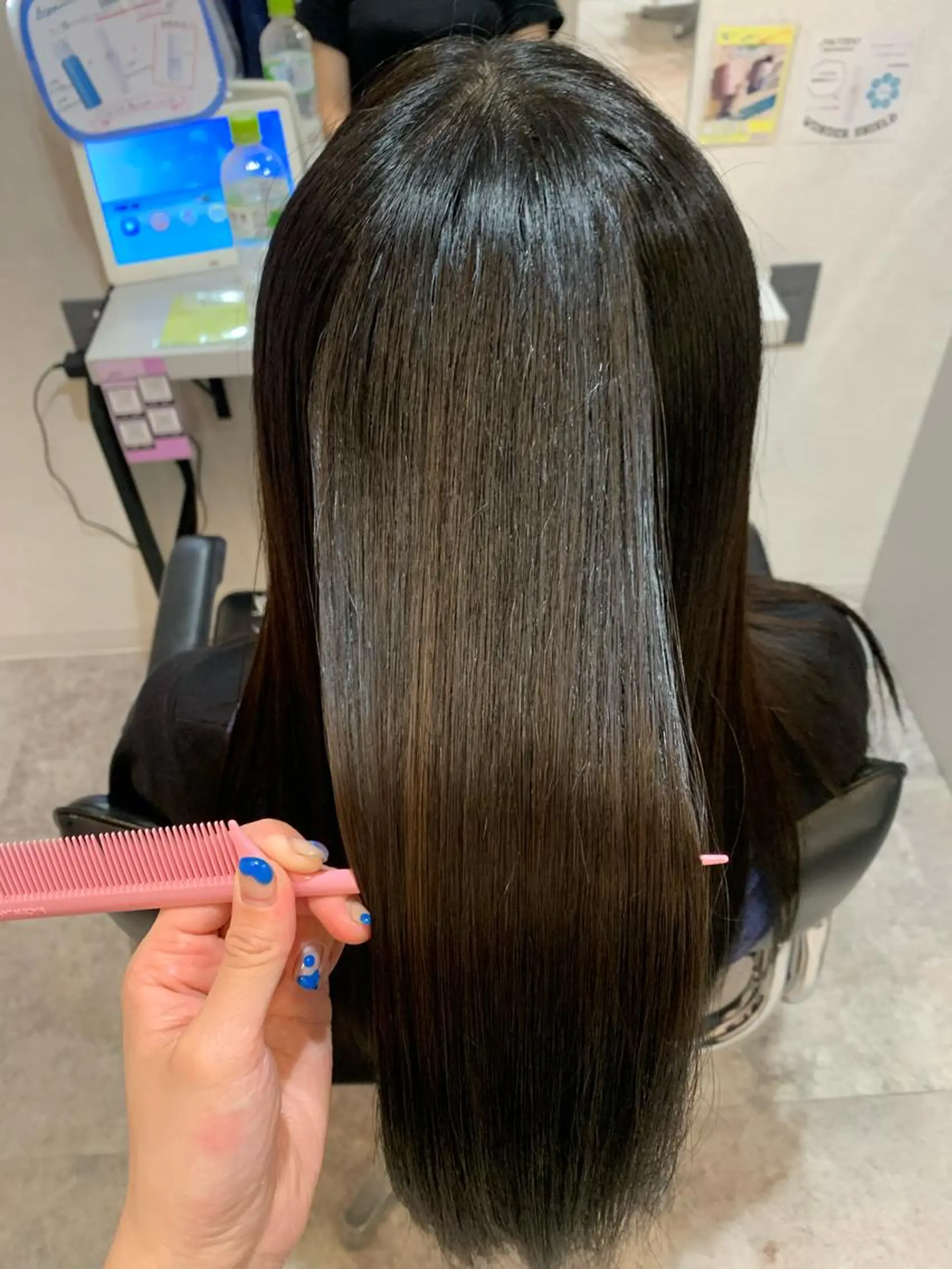 ロング 縮毛矯正 レイヤーカット 西宮北口/みなみのヘアスタイル