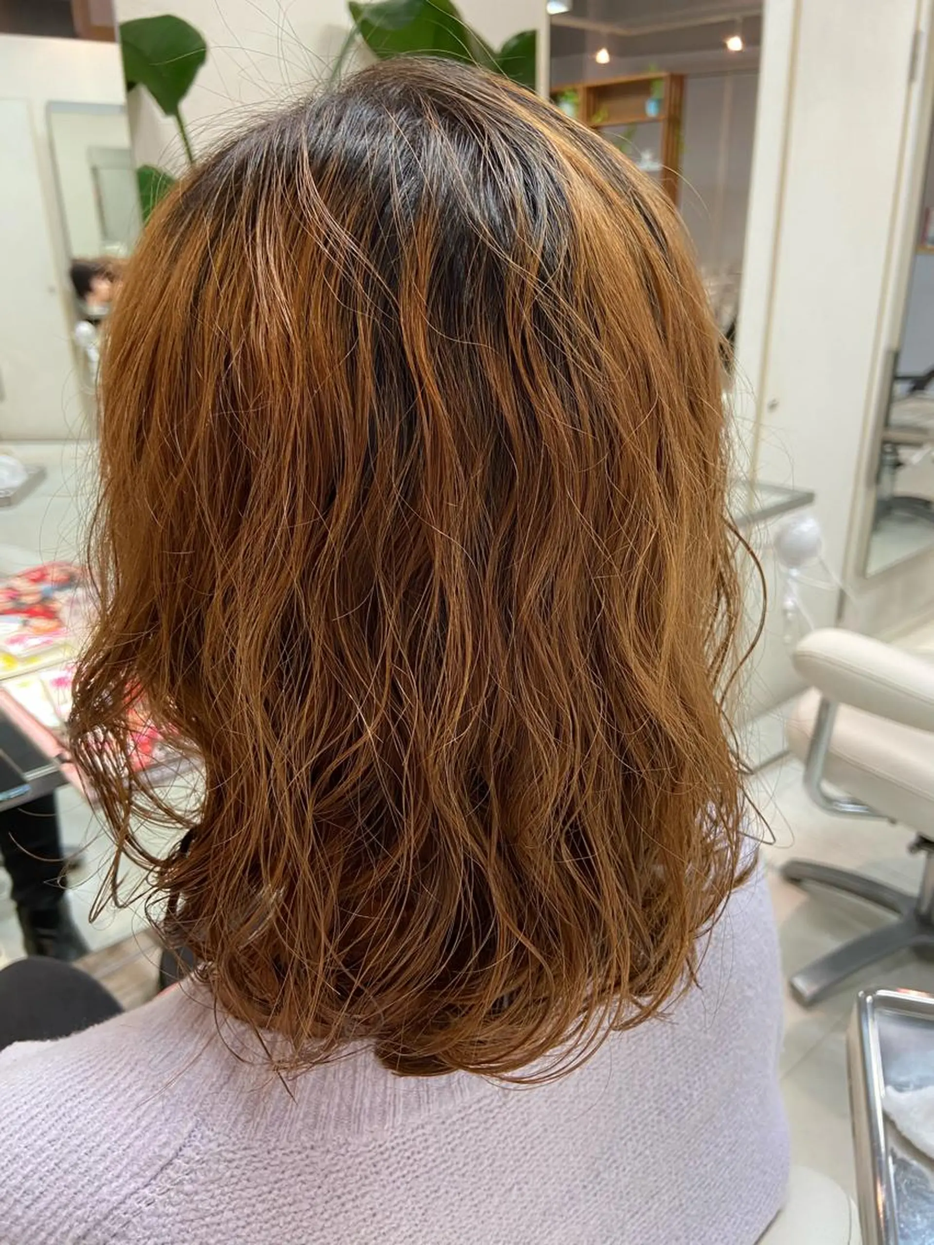 ミディアム パーマ ミディアムパーマ 菊地 美憂のヘアスタイル
