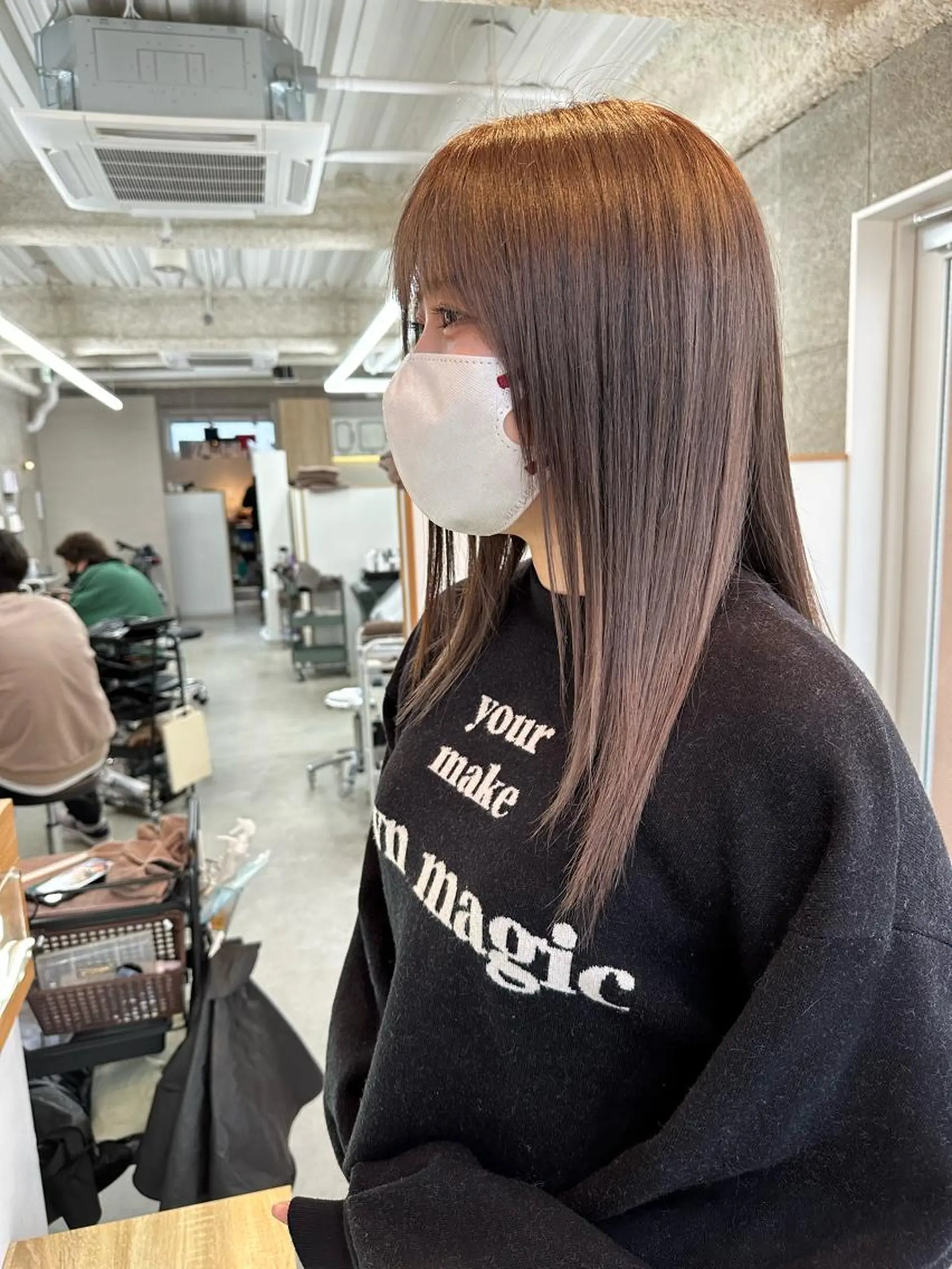 ミディアム カラー カット ヘアカラー トリートメント 八谷 将平のヘアスタイル