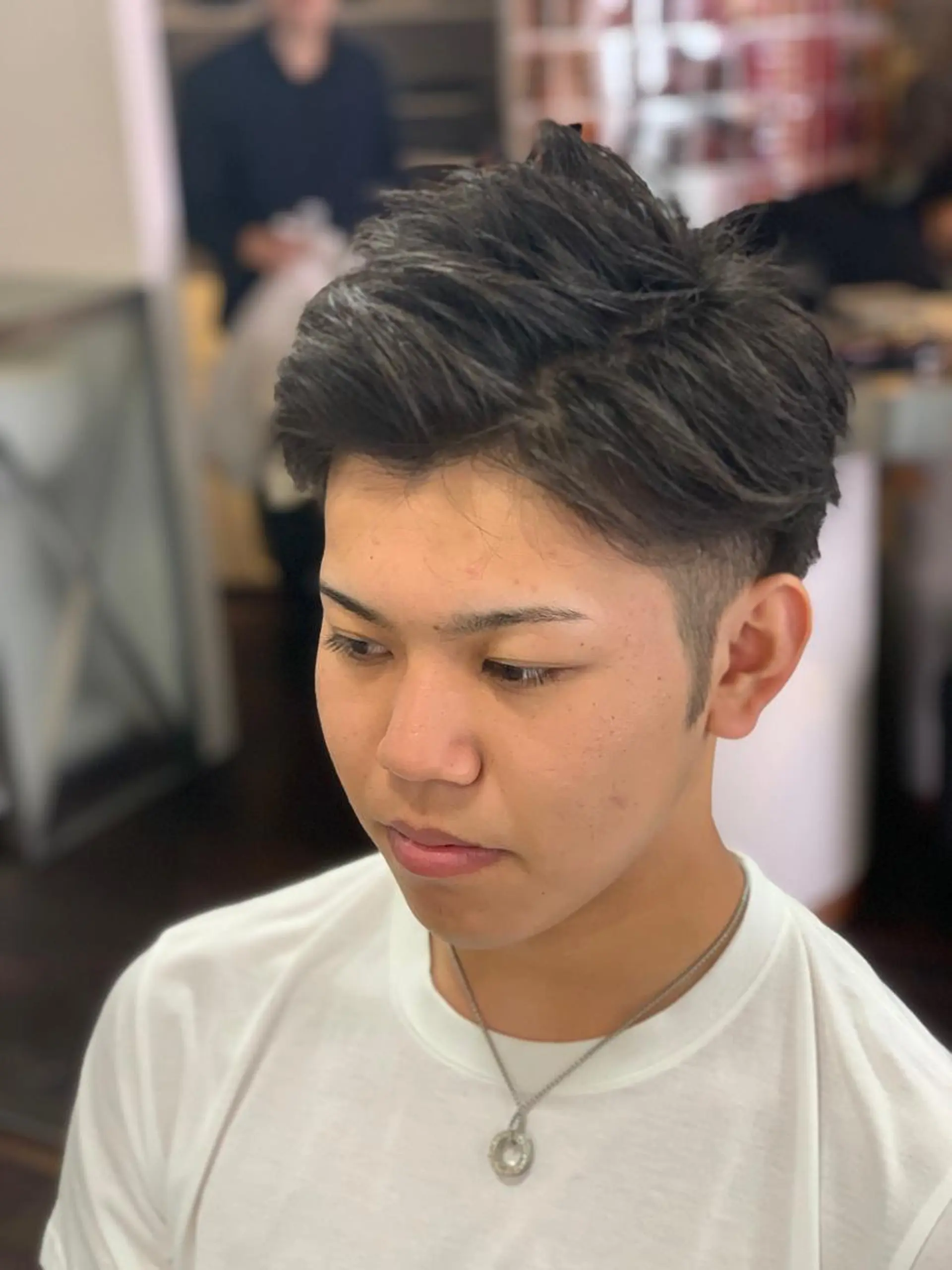 ショート メンズ アップバング ツーブロック AKALA HAIR 〜kaui〜所属・向井 優汰のヘアスタイル