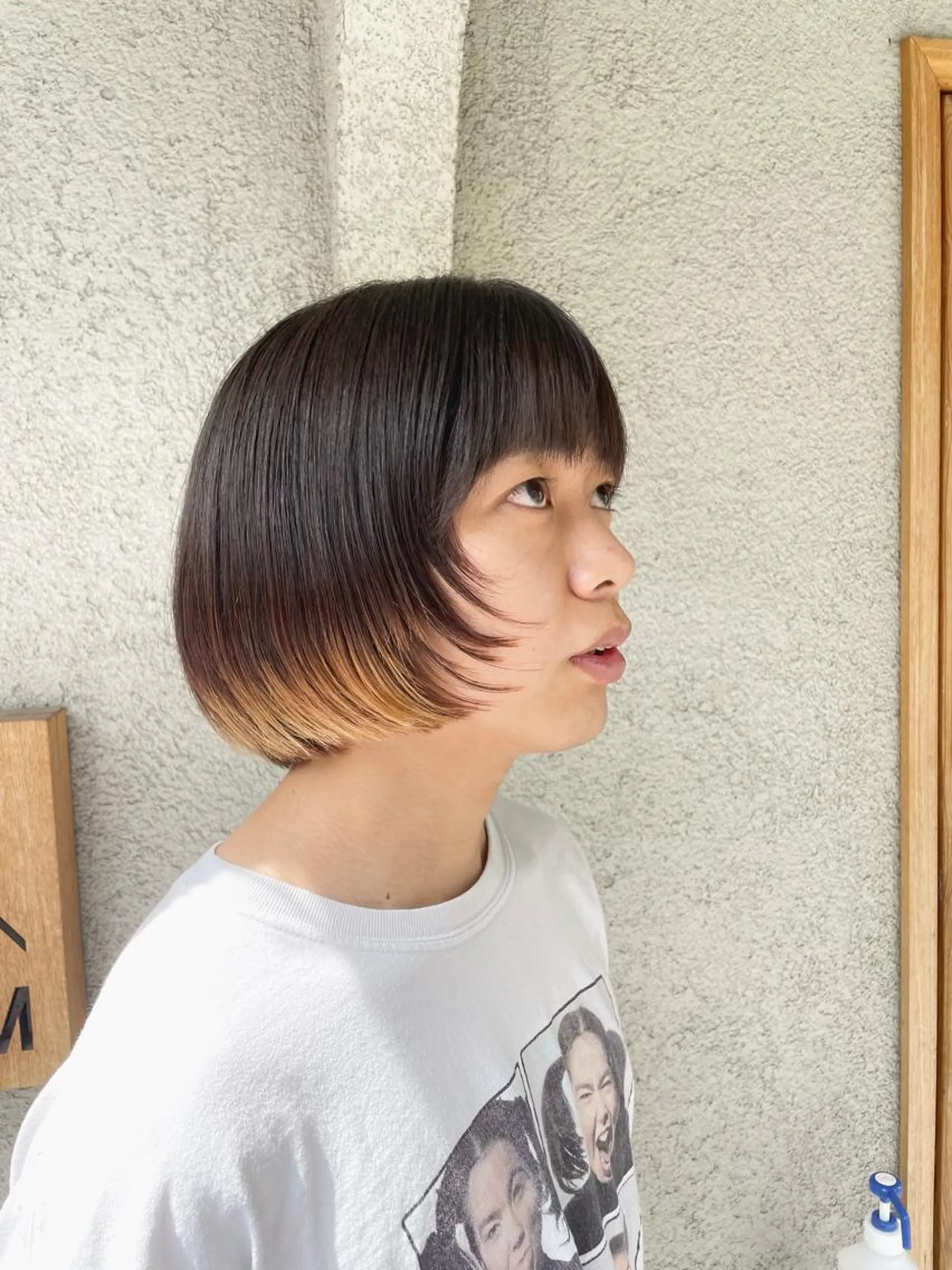 ショート メンズ メンズブリーチ ボブ レイヤーカット カット 野間 祐哉のヘアスタイル