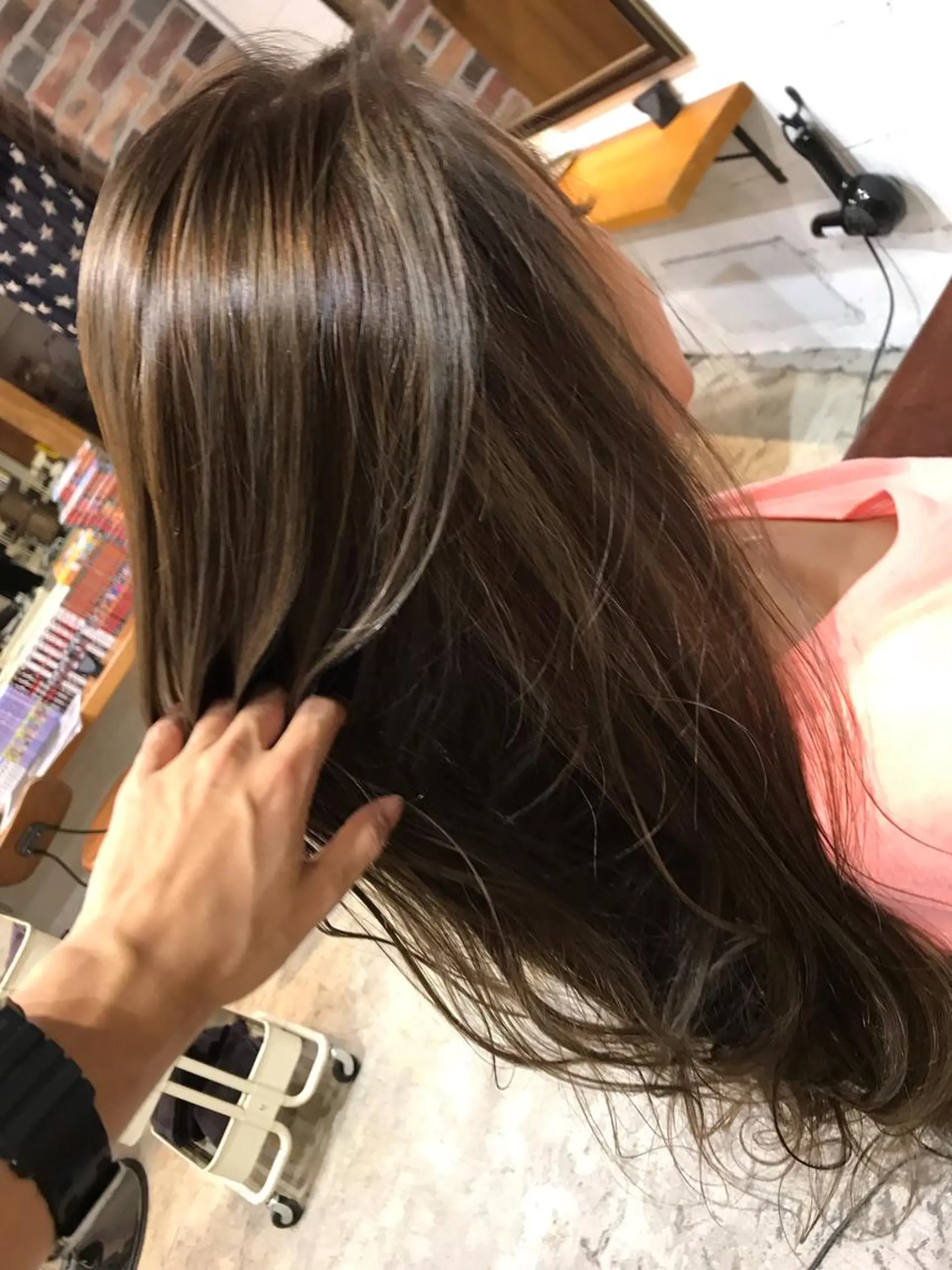 ロング カラー パーマ ヘアアレンジ メンズ キッズ メンズハイライト ハイライトカラー ハイライト Forest. -髪質改善-のヘアスタイル