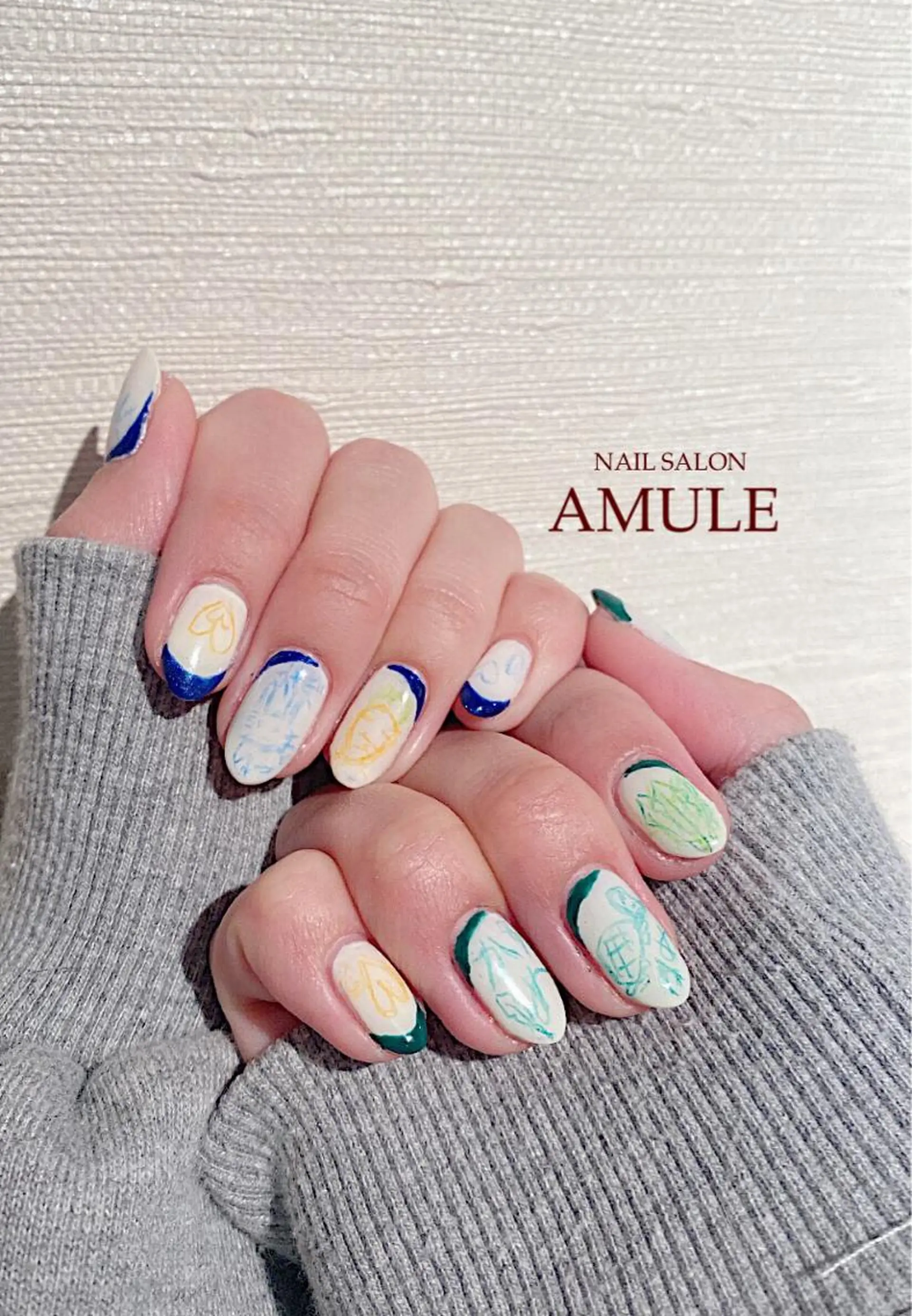 ネイル ジェルネイル ハンドネイル NAILSALON AMULEのネイルデザイン