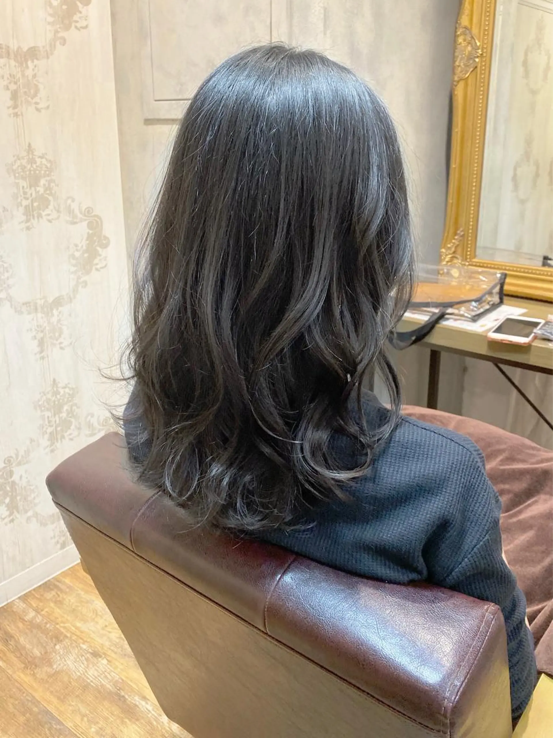 ミディアム カラー 透明感カラー カット ヘアカラー トリートメント 髪質改善くすみカラー 🍀/石川大輔のヘアスタイル