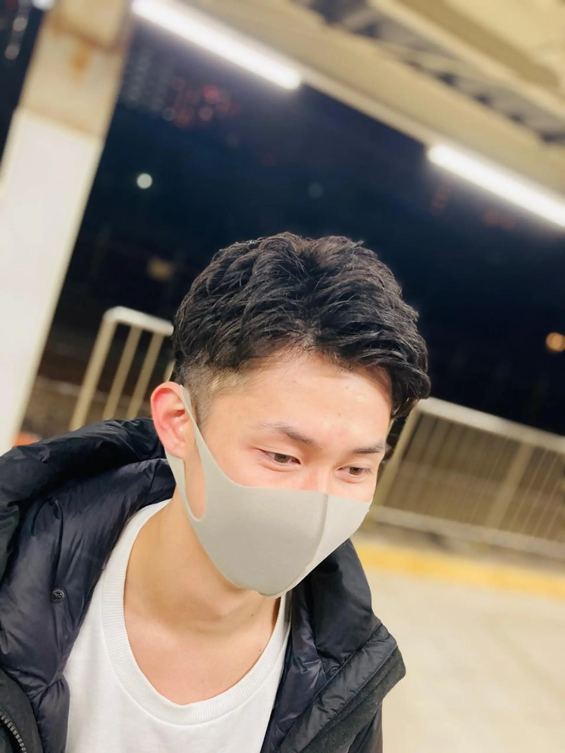 ショート パーマ メンズ ブロー東京　神田店所属・TAKUMI/神田/ ビジネス/フェードのヘアスタイル