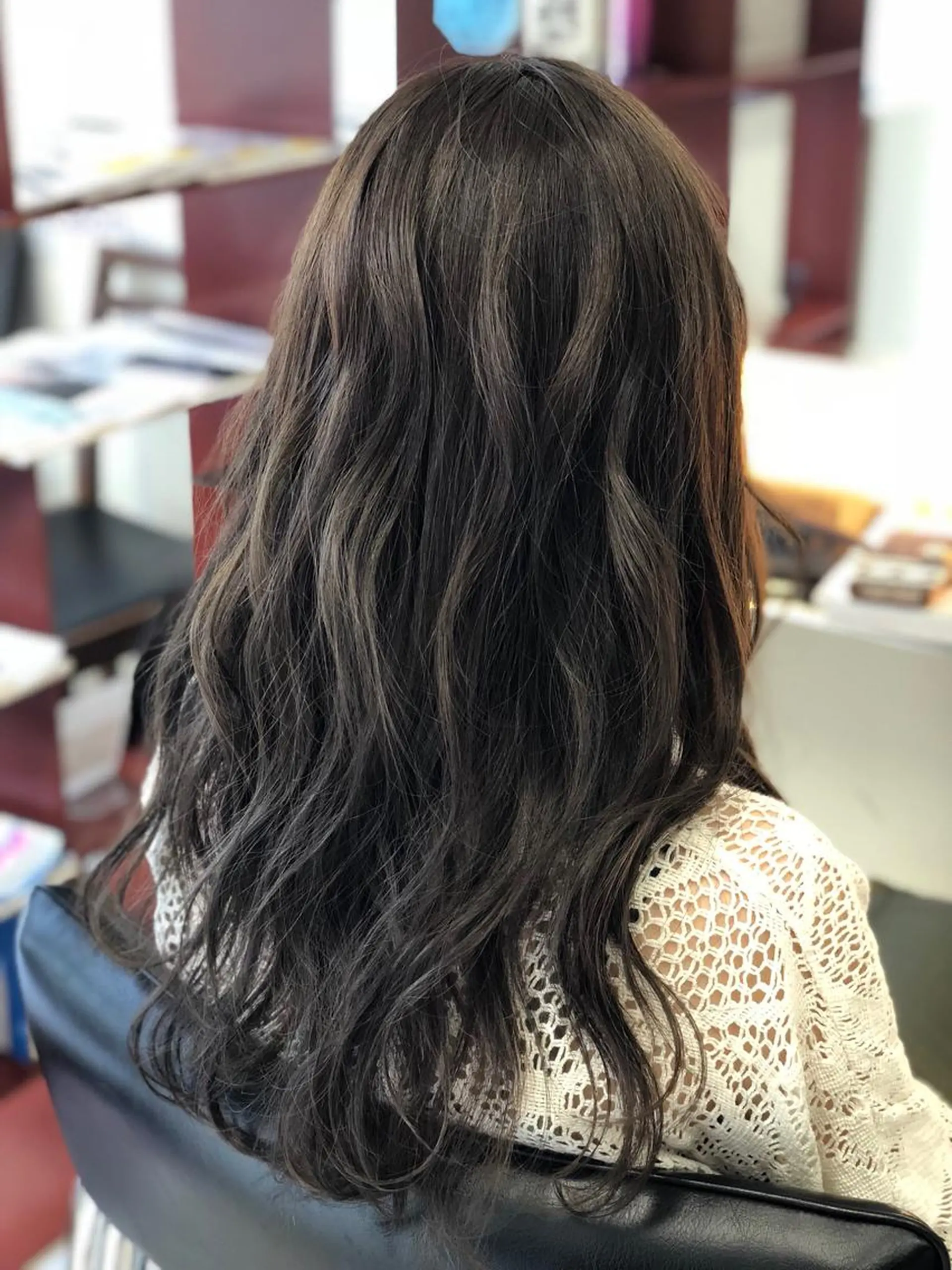 セミロング カラー パーマ ヘアアレンジ 髪質改善カラー🎗️ 滝沢純のヘアスタイル