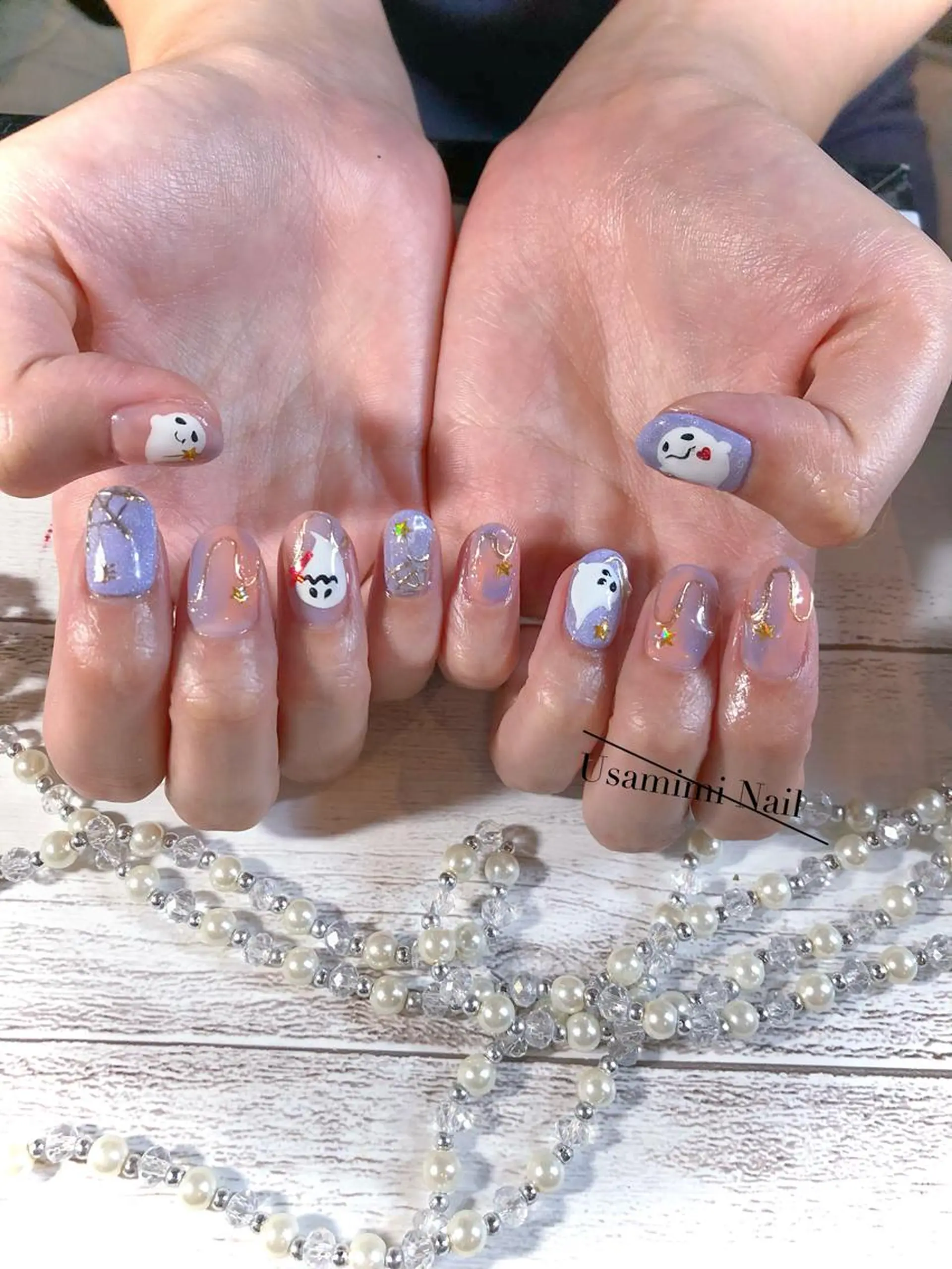 ショート ネイル ハンドネイル USAMiMi 🐰💕のネイルデザイン