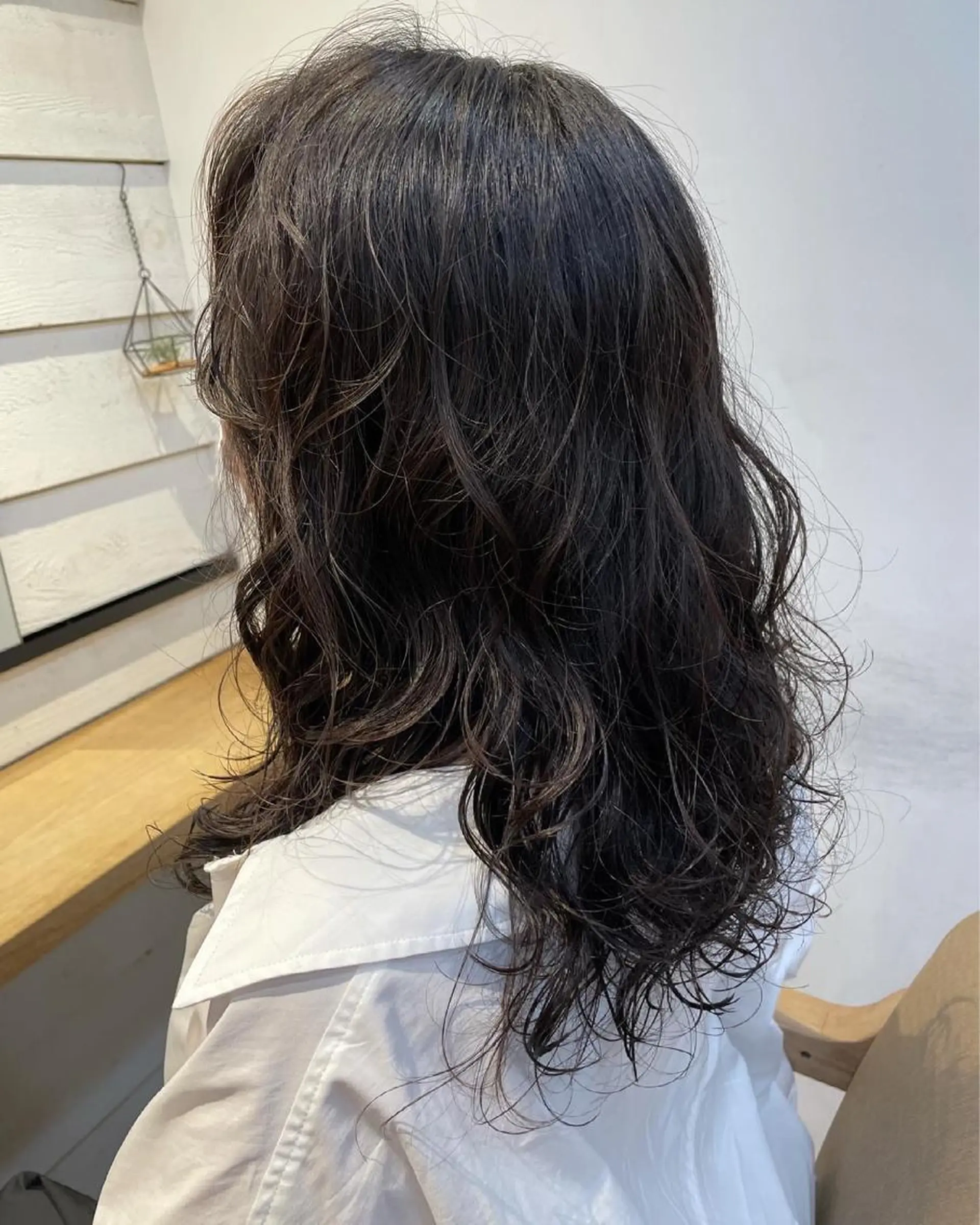 ロング パーマ カット パーマ あずまぐち めぐみのヘアスタイル