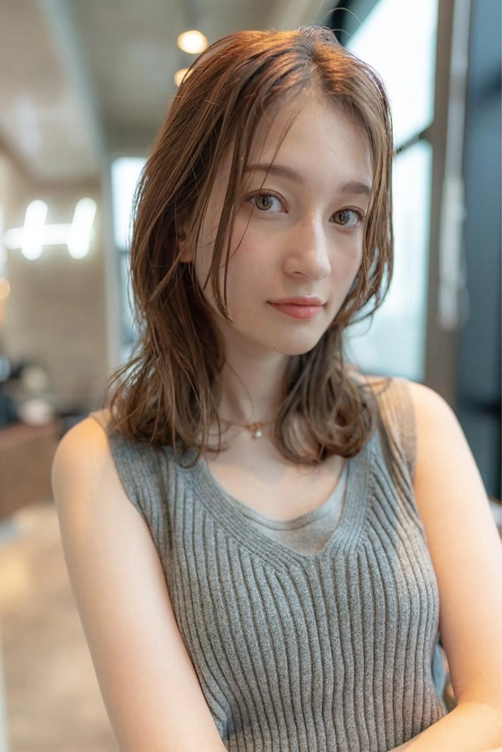 ミディアム カラー カット ヘアカラー トリートメント 🉐レイヤー/塩見 弘樹🉐渋谷のヘアスタイル