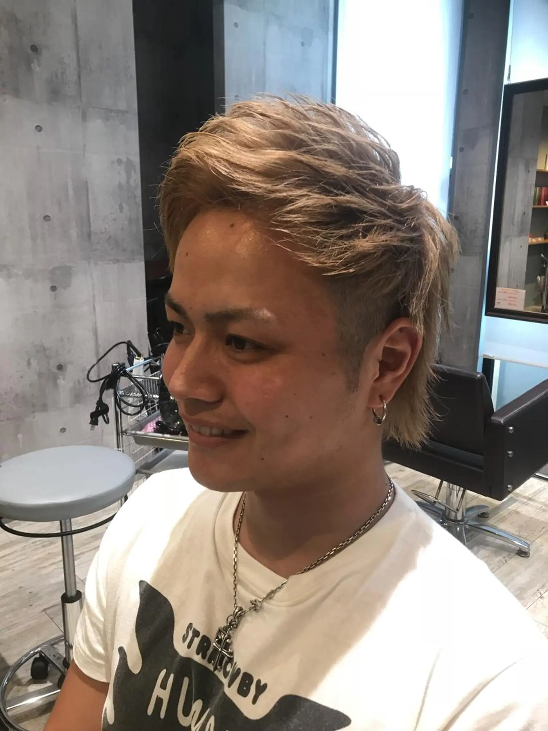 ミディアム カラー パーマ ヘアアレンジ メンズ キッズ ネイル マツエク・マツパ メンズウルフカット ウルフカット カット MODEK's西宮店 マネージャー神道有基のヘアスタイル