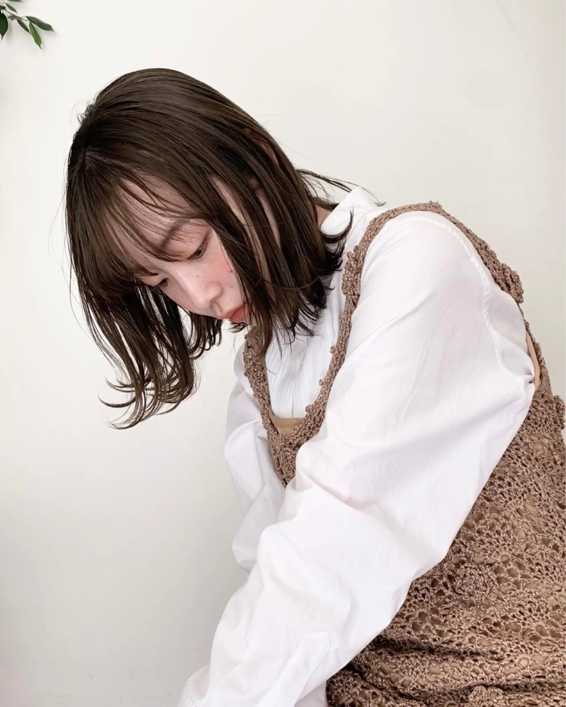 ミディアム カラー 透明感カラー ハイライトカラー ハイライト ヘアカラー 江原 実来のヘアスタイル