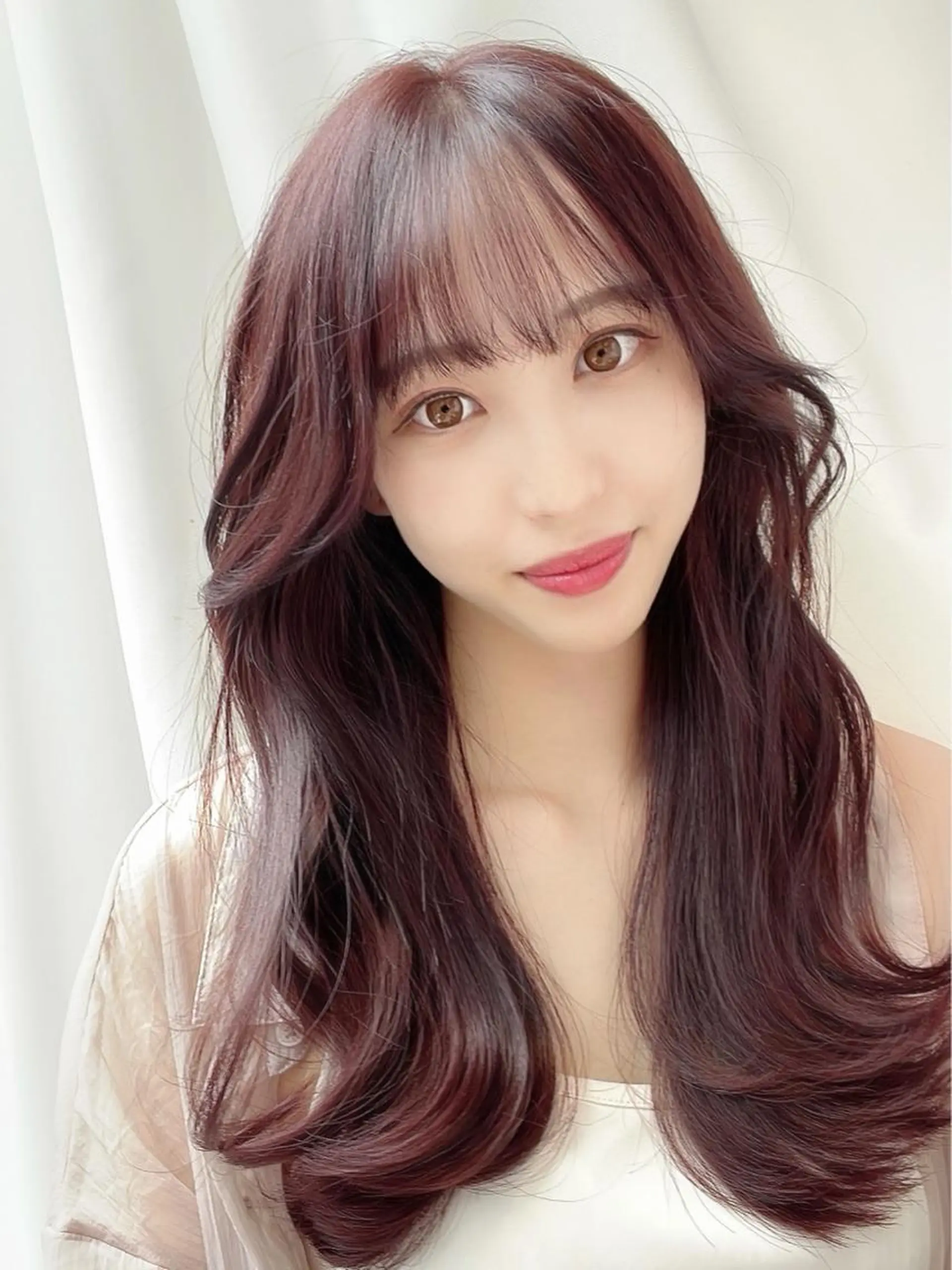 ロング カラー アディクシーカラー バレイヤージュ ベージュカラー ブリーチ ケアブリーチ 顔周り特化/韓国ヘア /レイヤー/吉野幸大のヘアスタイル