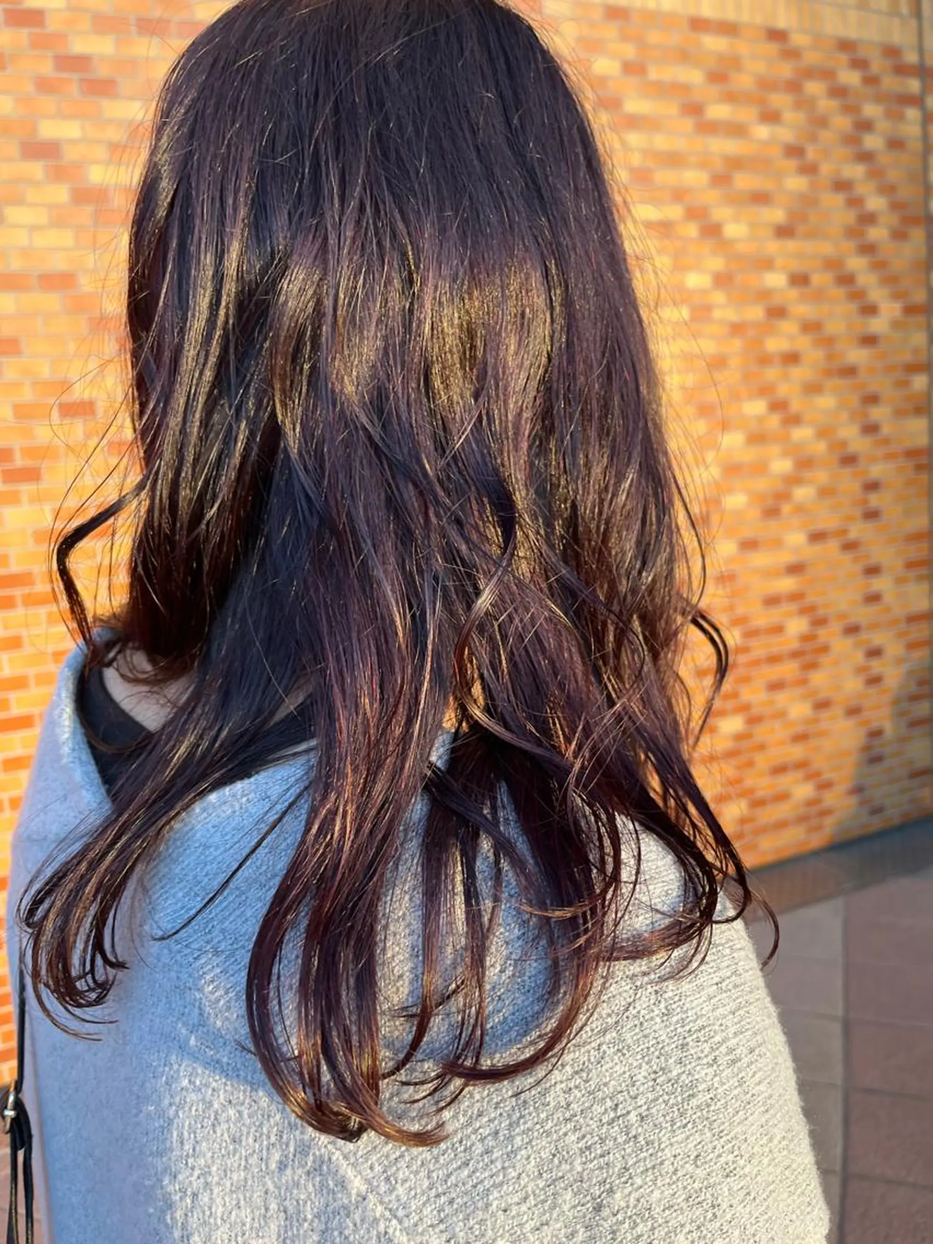 ロング カラー カシス レイヤーカット ヘアカラー トリートメント 💠つたふうか/ 韓国/メンズヘア💠のヘアスタイル