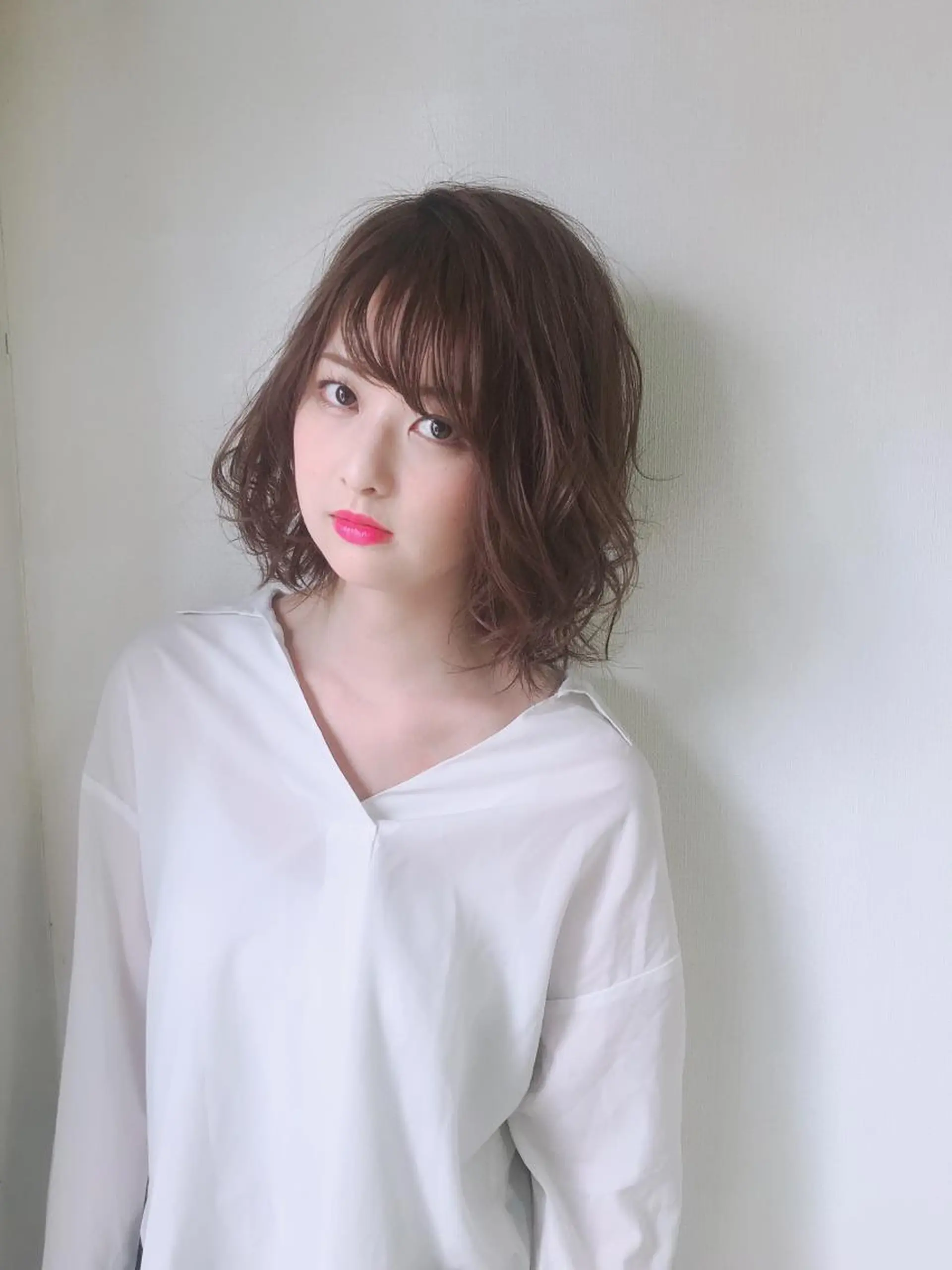 ミディアム カラー パーマ 年間1500人担当 代表　南一路のヘアスタイル