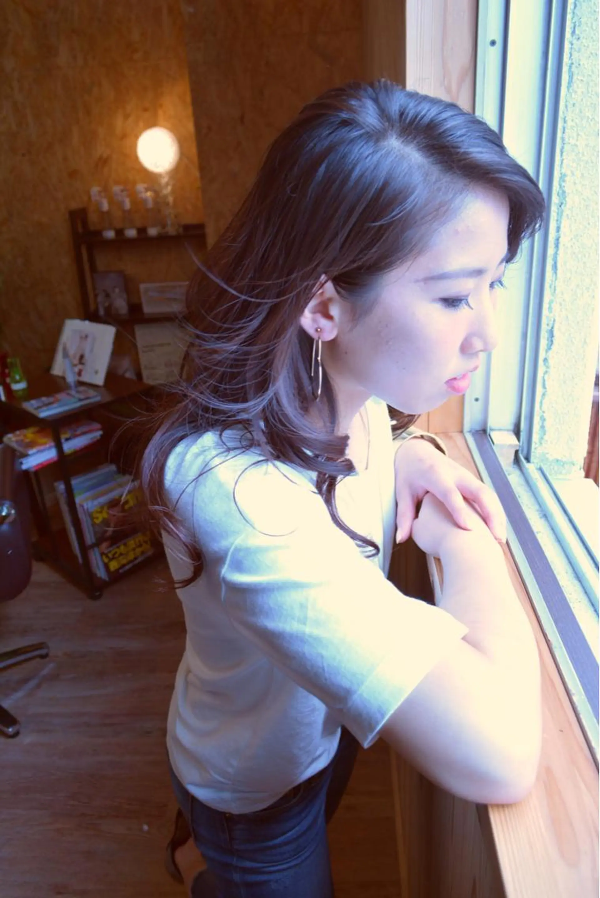 セミロング カラー パーマ ヘアアレンジ グラデーションカラー ピンクカラー belle chambreイブカのその他イメージ