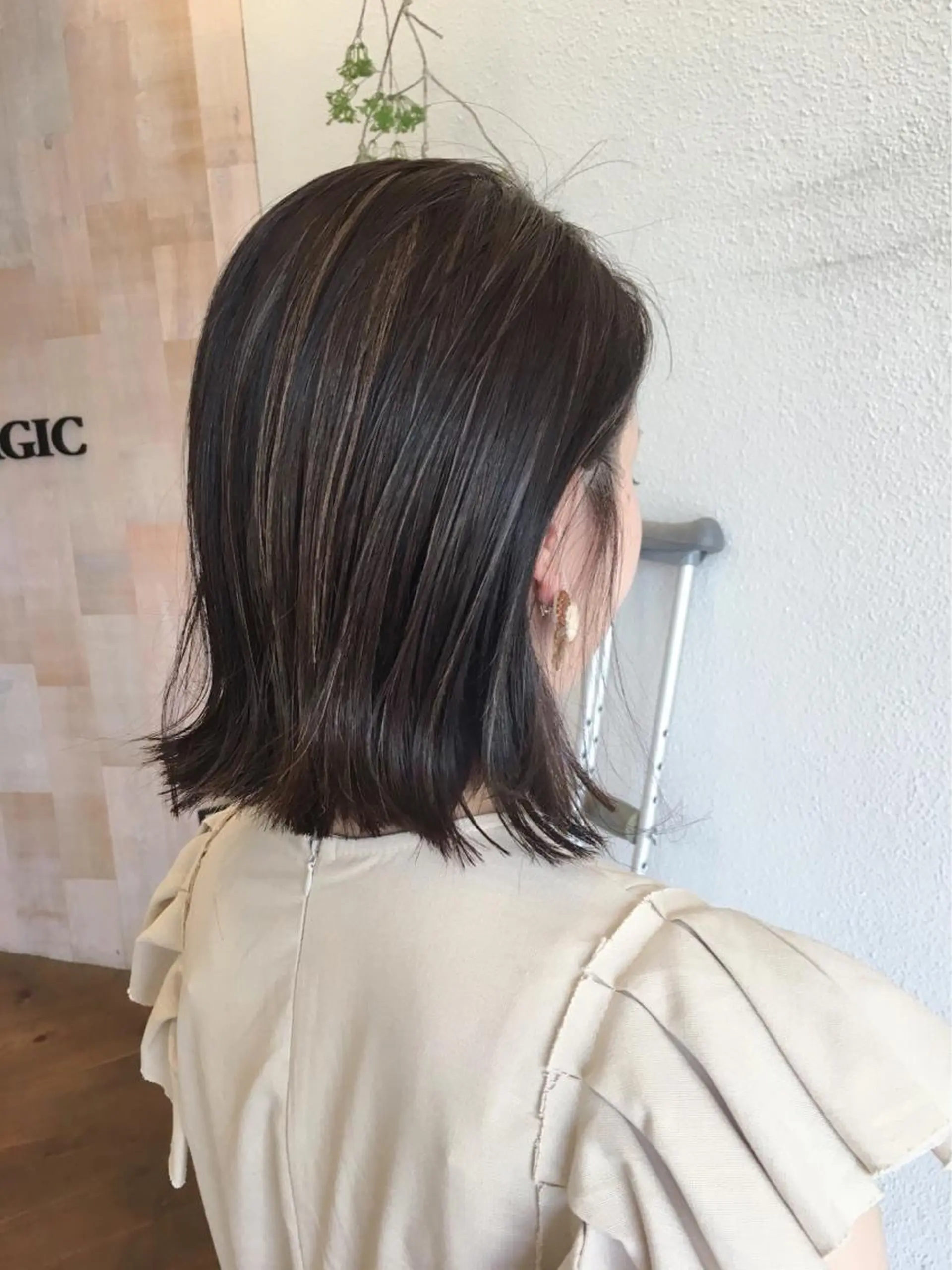 ミディアム ヘアアレンジ マツエク・マツパ ボブ ハイライト クリスタルマジック hair &　eyeのヘアスタイル