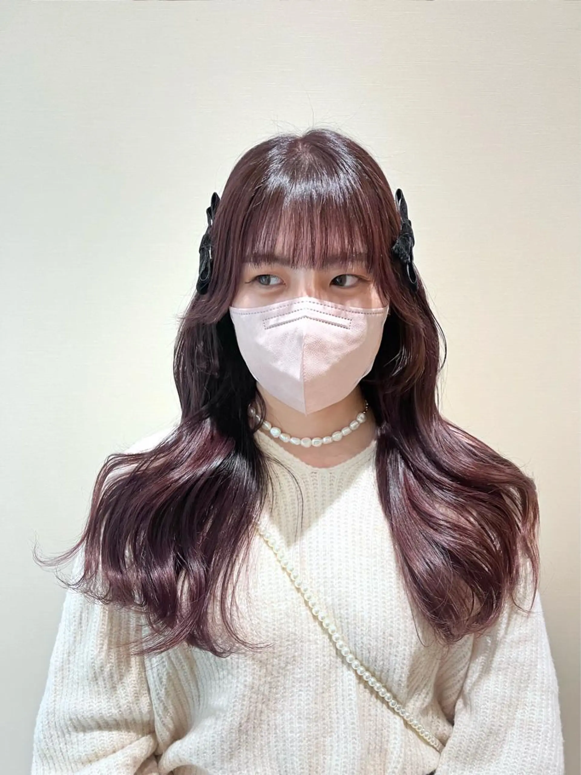 ロング カット ヘアカラー トリートメント RIKO👼🏻💓 韓国ガーリーのヘアスタイル