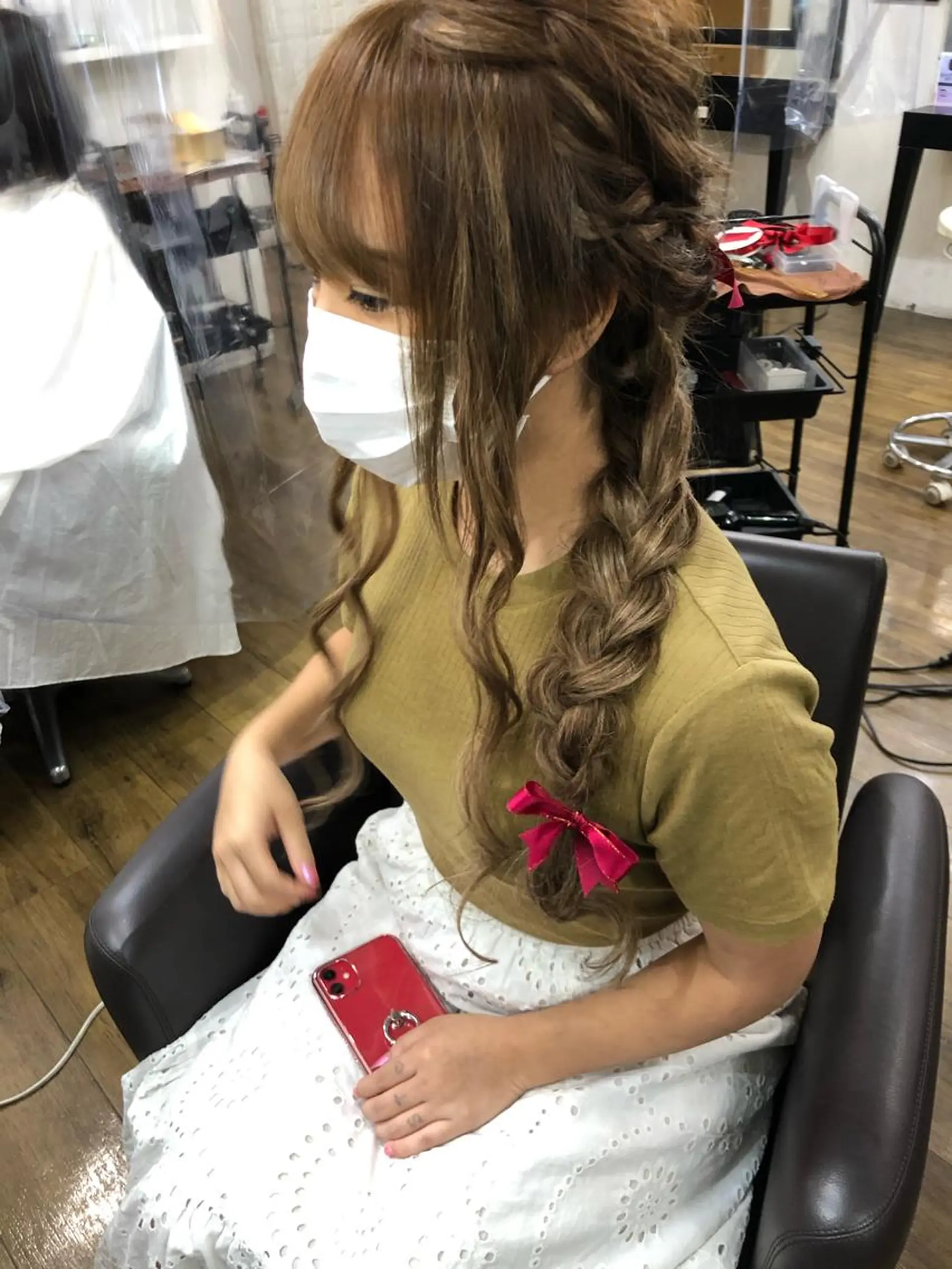 セミロング ヘアアレンジ alpha. カラーエクステ下妻のヘアスタイル