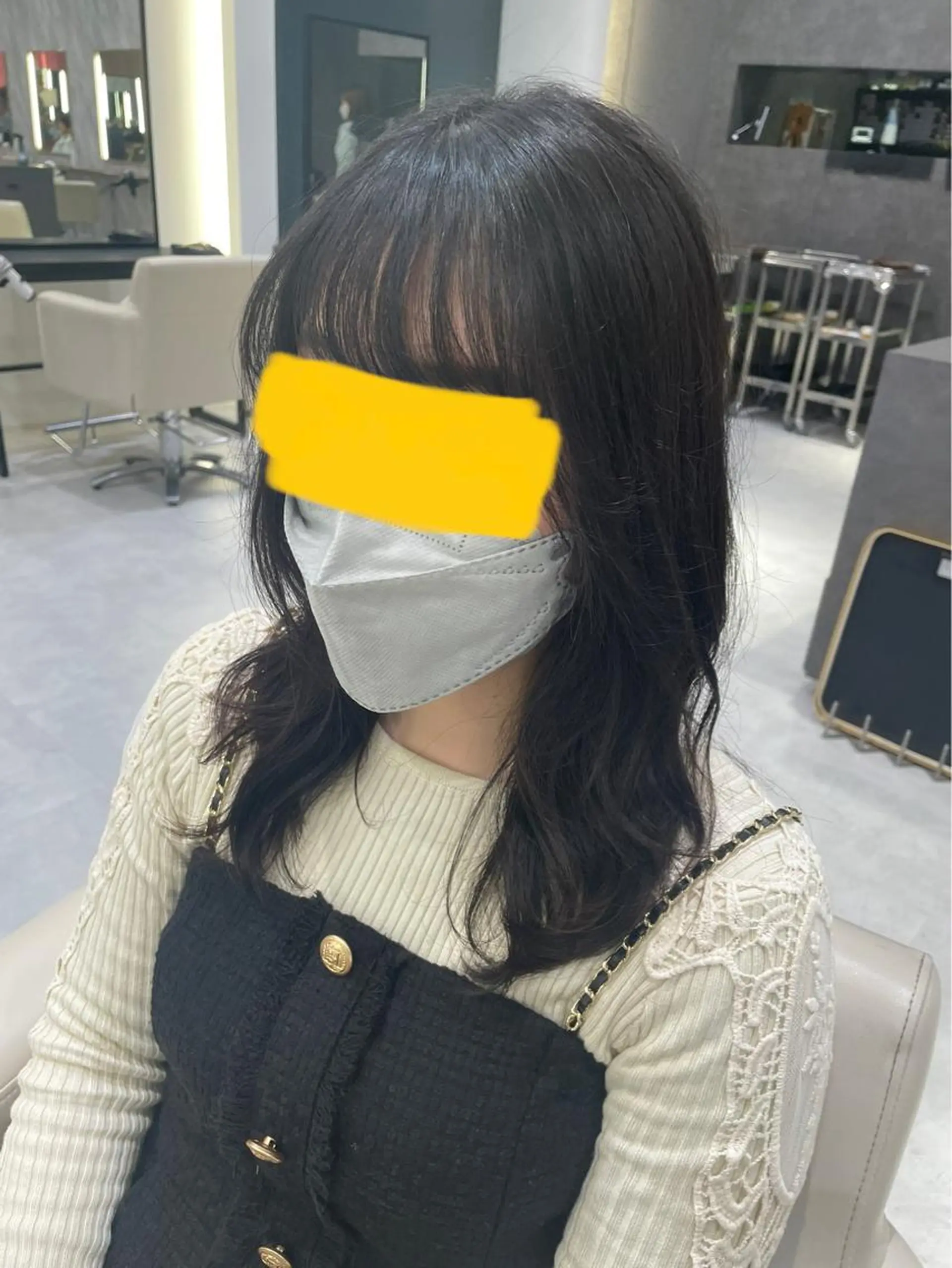 セミロング パーマ k-two corso所属・パーマモデル募集🌈 森脇帆南のヘアスタイル