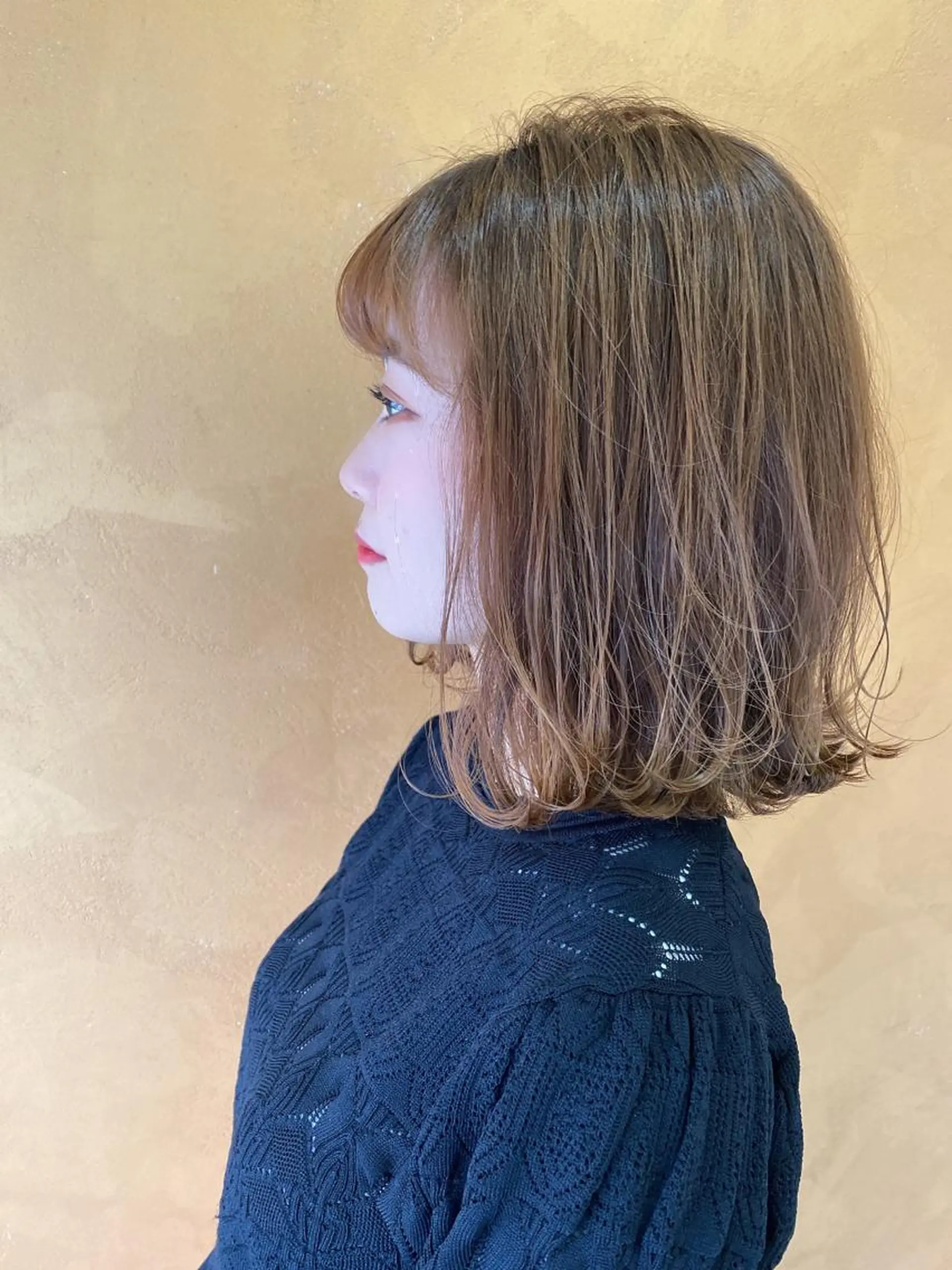 ミディアム カット ヘアカラー 山口 明日花のヘアスタイル