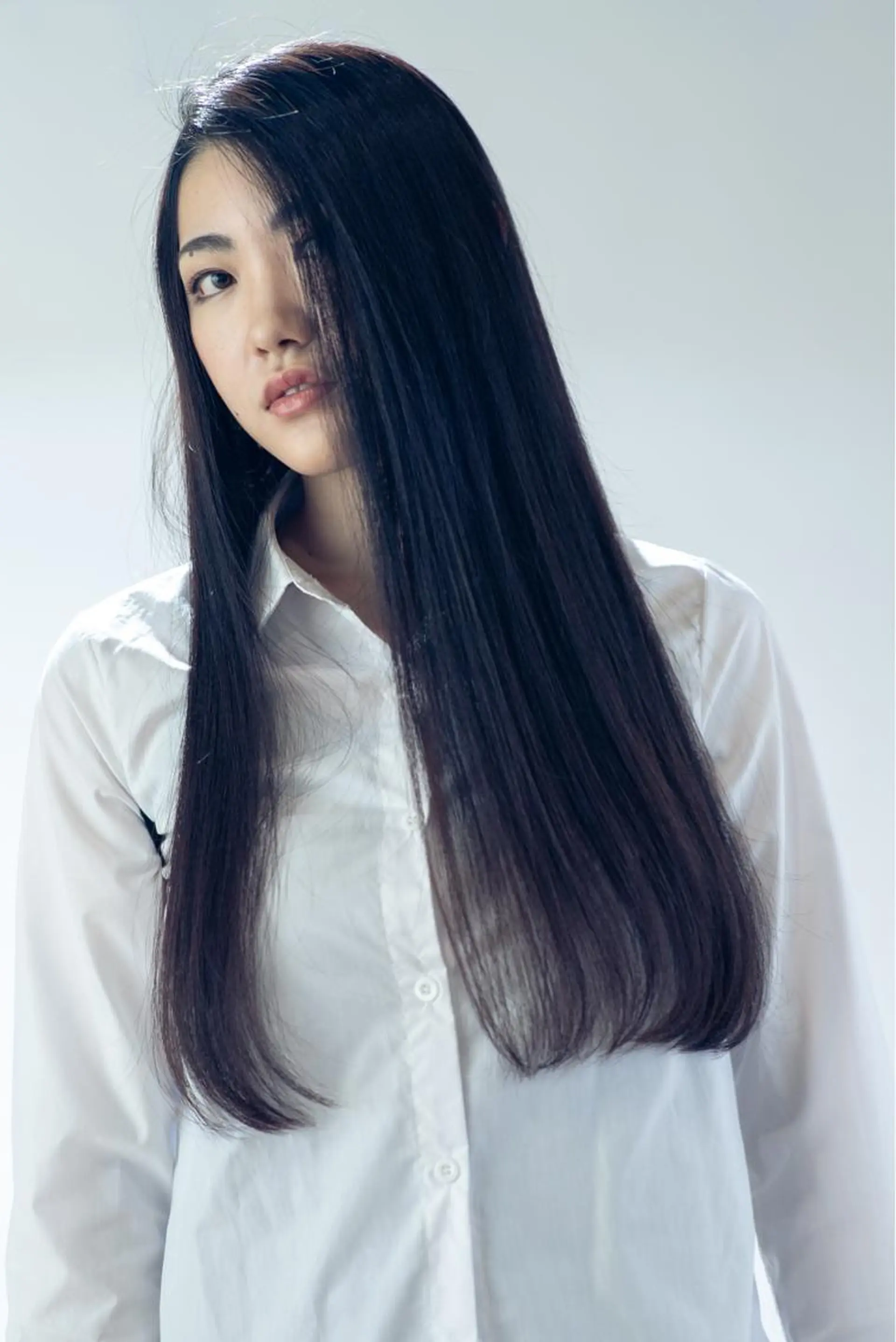 ロング 井上 涼花のヘアスタイル