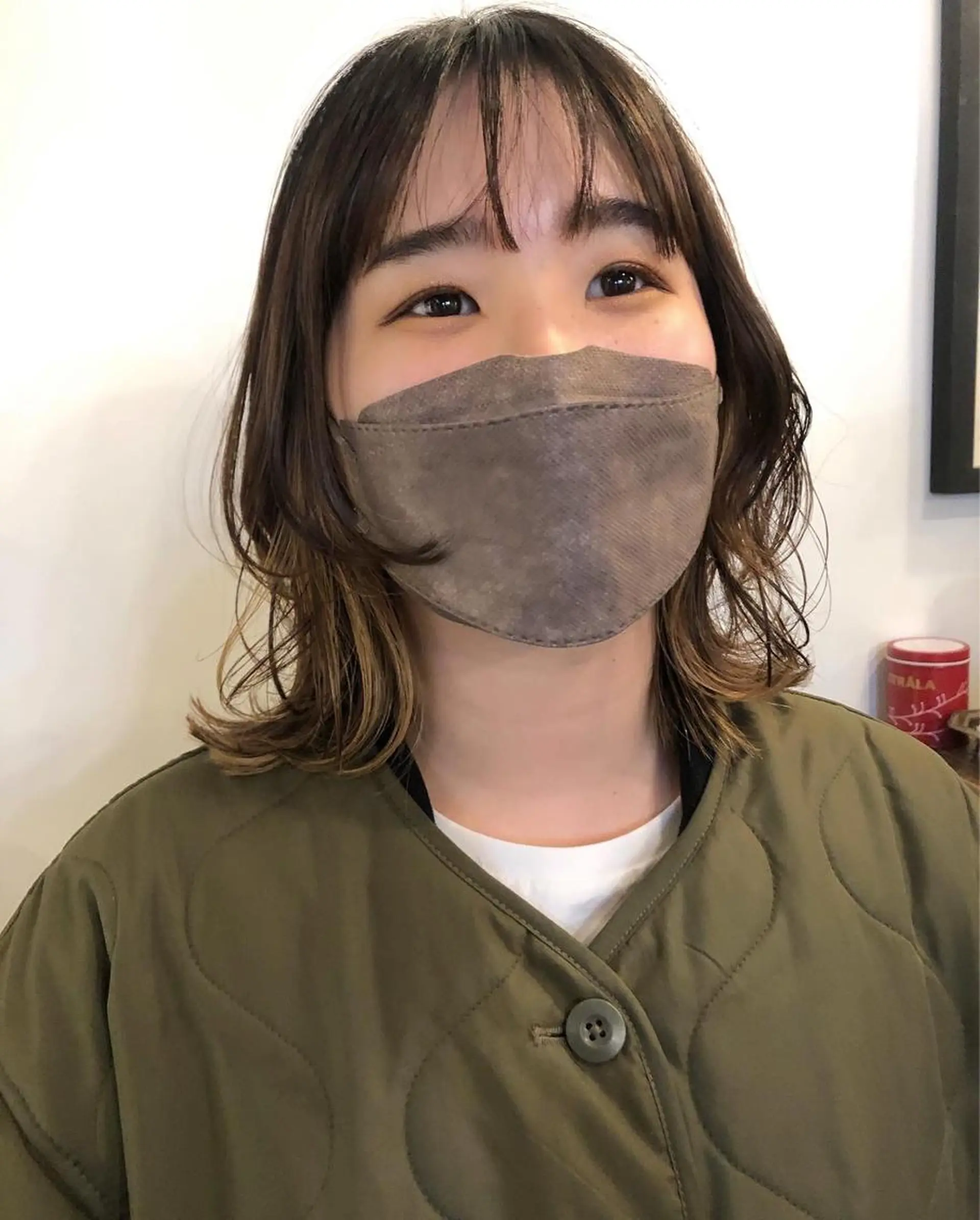 ミディアム カラー ボブレイヤー ボブ 顔周りカット レイヤーカット ケアブリーチ/ボブ/ honoのヘアスタイル