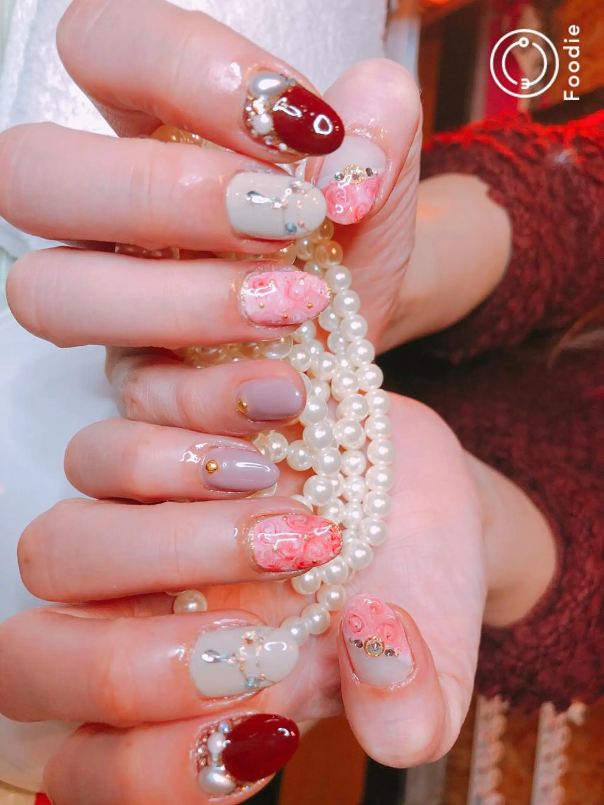 ミディアム ネイル 長さ出し専門 nynaのネイルデザイン