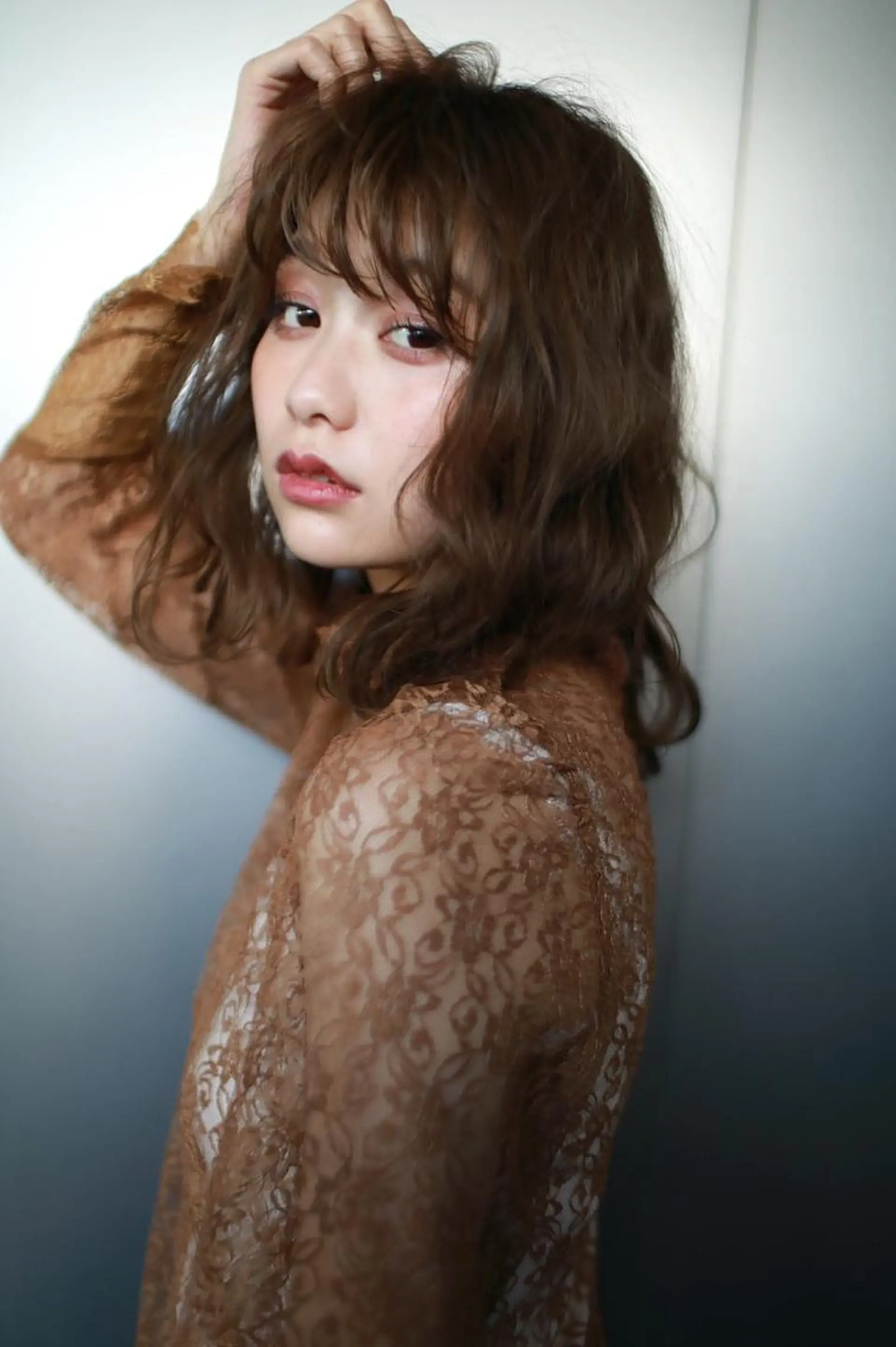 ミディアム ミディアムパーマ ボブ ハイライト 髪質改善 トリートメント 💈Chlom💈_ 公式_NewOpenのヘアスタイル