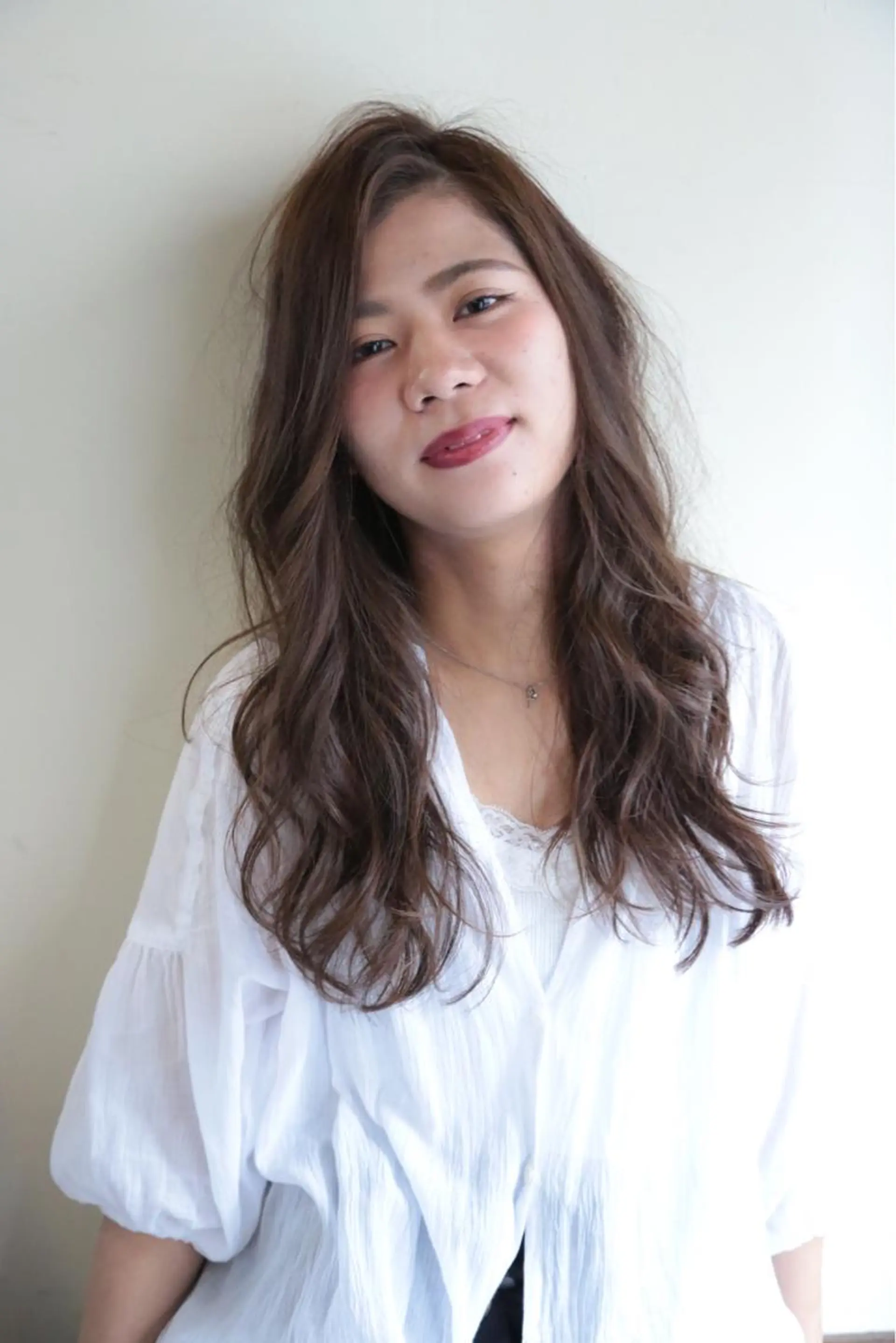 ロング カラー パーマ くせ毛 アイビーライン武蔵小杉所属・💟アイリスト 💟のマツエク・マツパデザイン