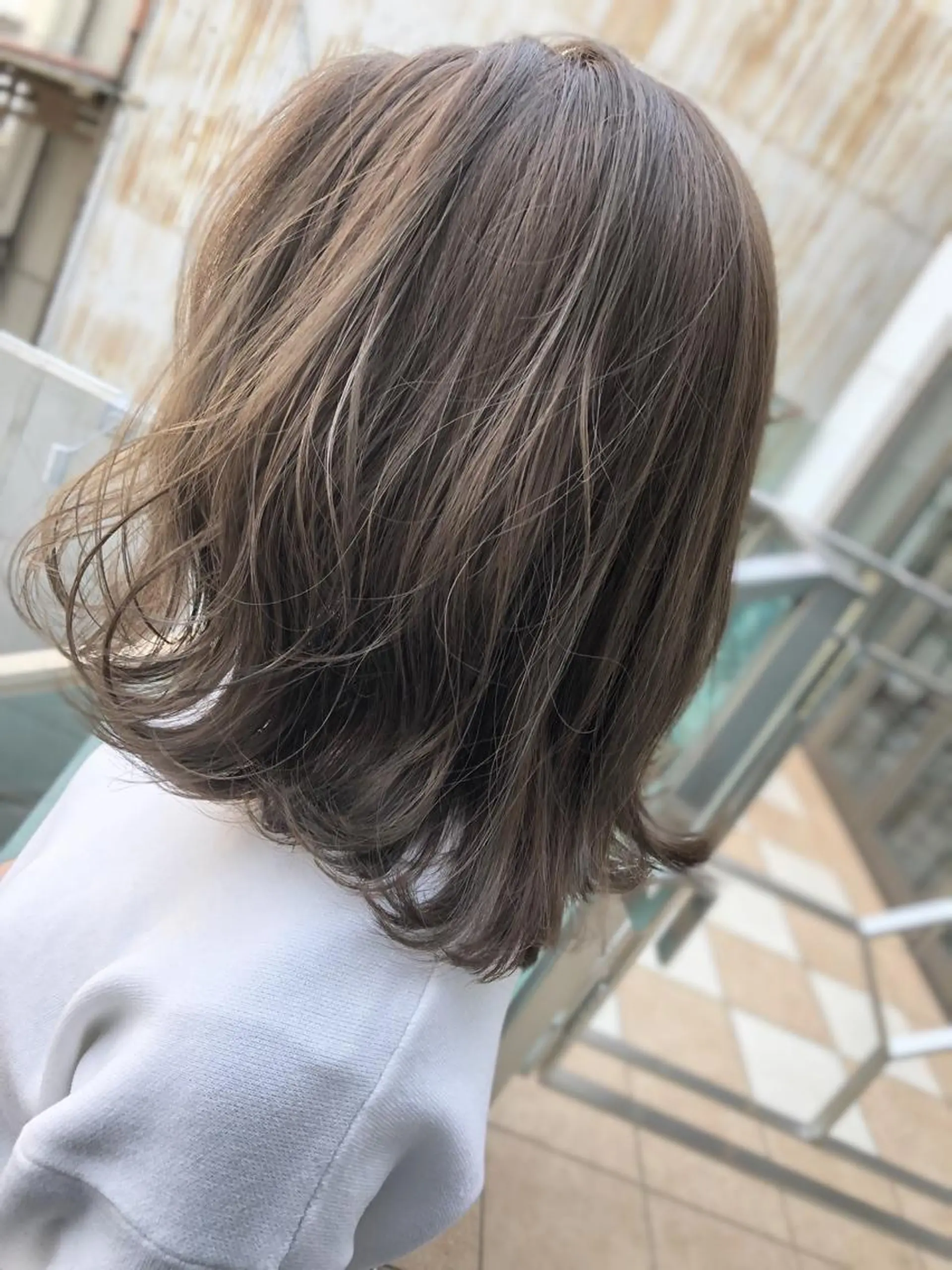 ミディアム カラー ブリーチ 透明感カラー ブリーチなしカラー 髪質改善/ ブリーチ/中尾のヘアスタイル