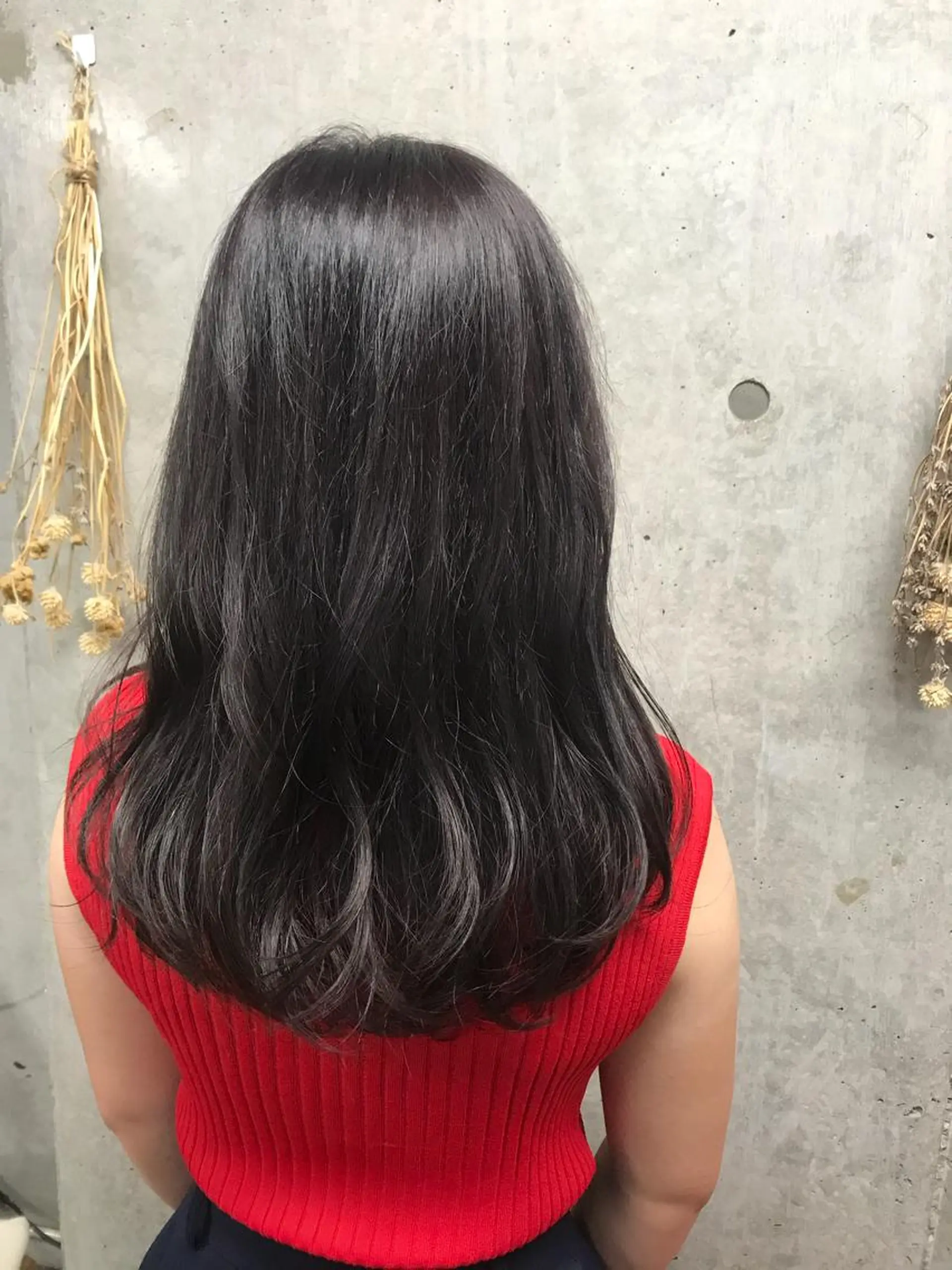 セミロング カラー ヘアアレンジ アッシュ ラベンダーカラー ラベンダーグレー clan所属・Satsuki ✂︎♡のヘアスタイル