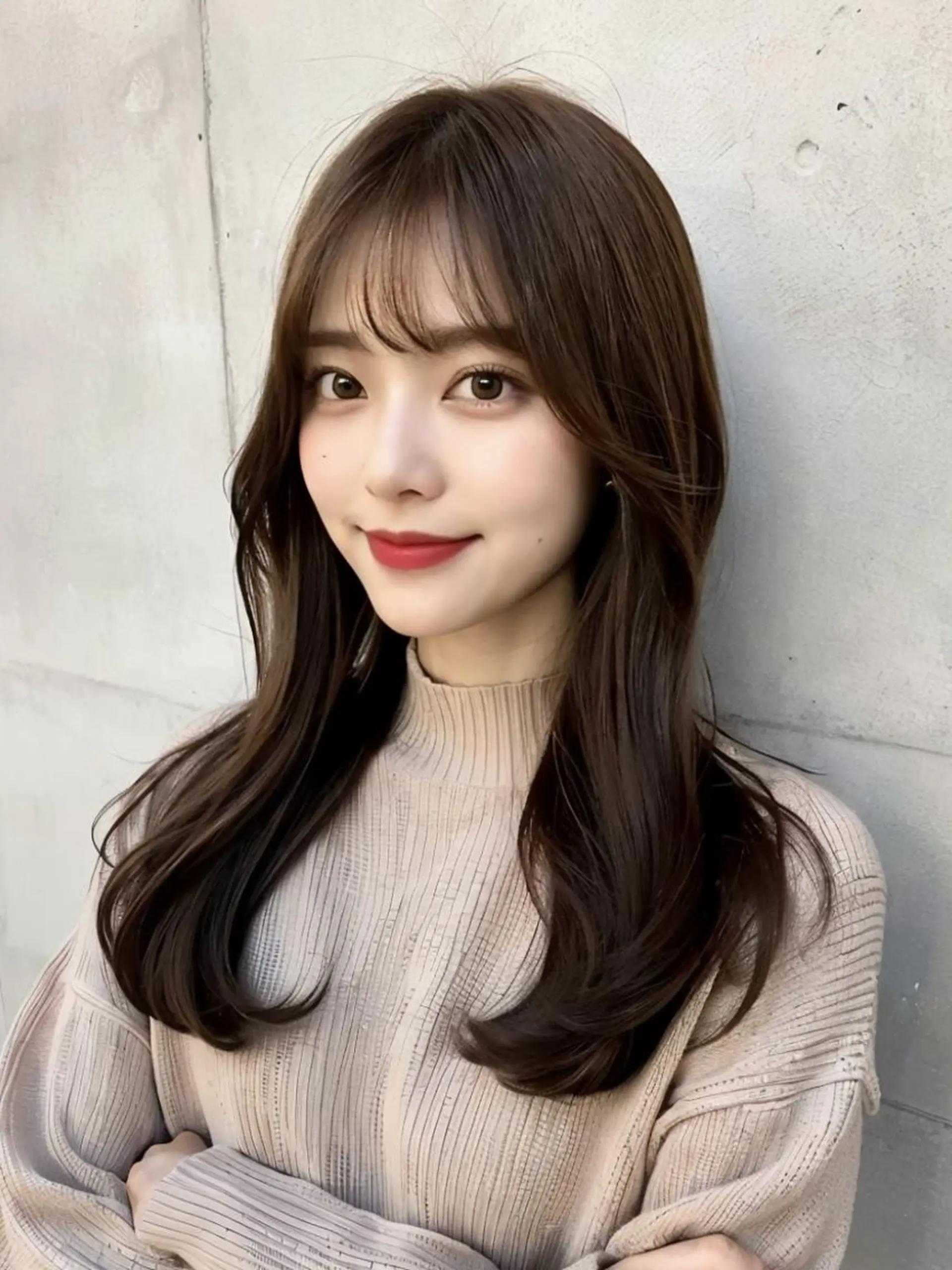 セミロング 髪質改善🇰🇷 レイヤーカット/梅田のヘアスタイル