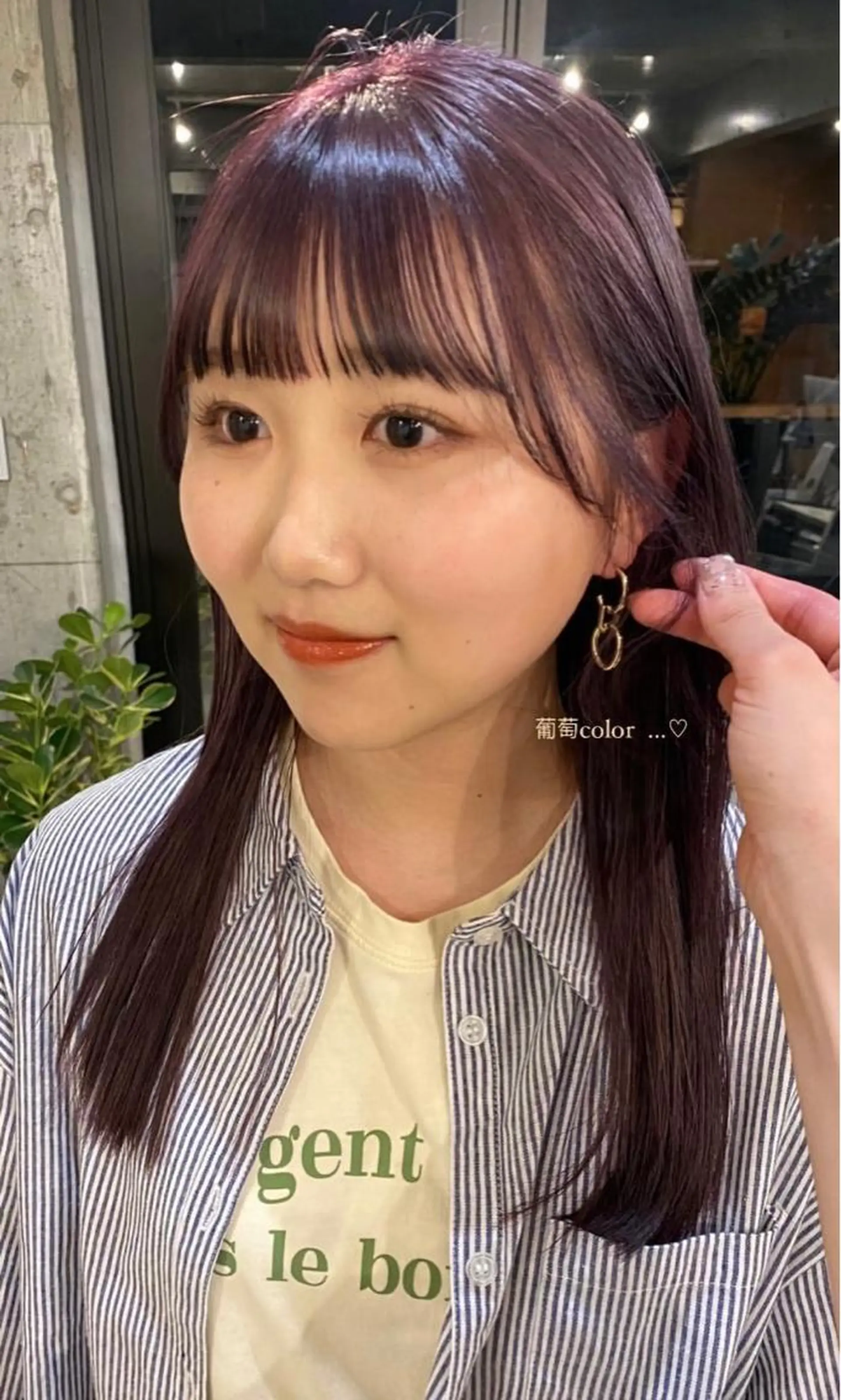 ミディアム カラー 透明感カラー 今福 彩海のヘアスタイル