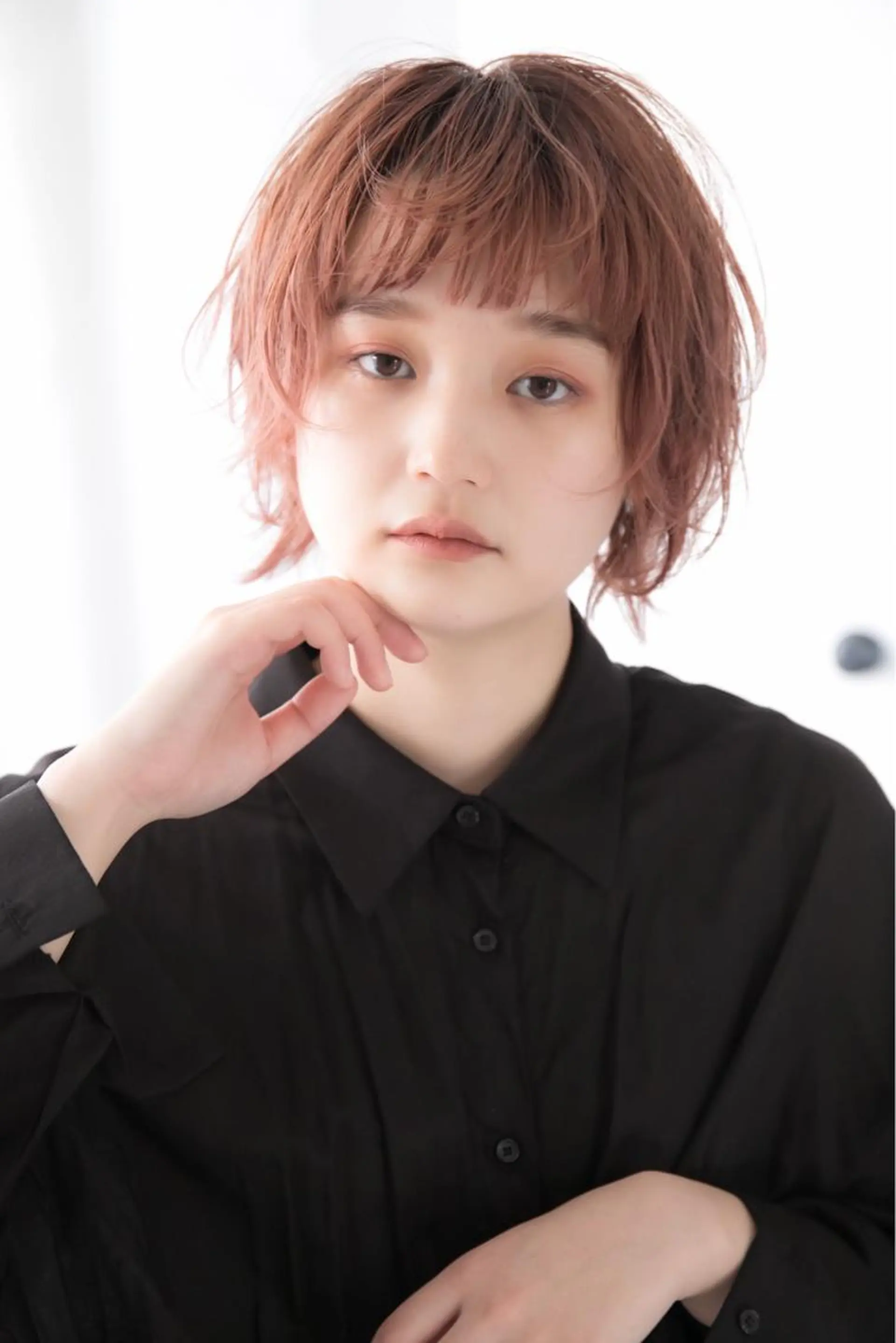 ショート カラー ベージュカラー ピンクカラー ピンクベージュ ショートヘア ウルフカット カット ヘアカラー トリートメント 透明感カラー× レイヤーカット✨高梨のヘアスタイル