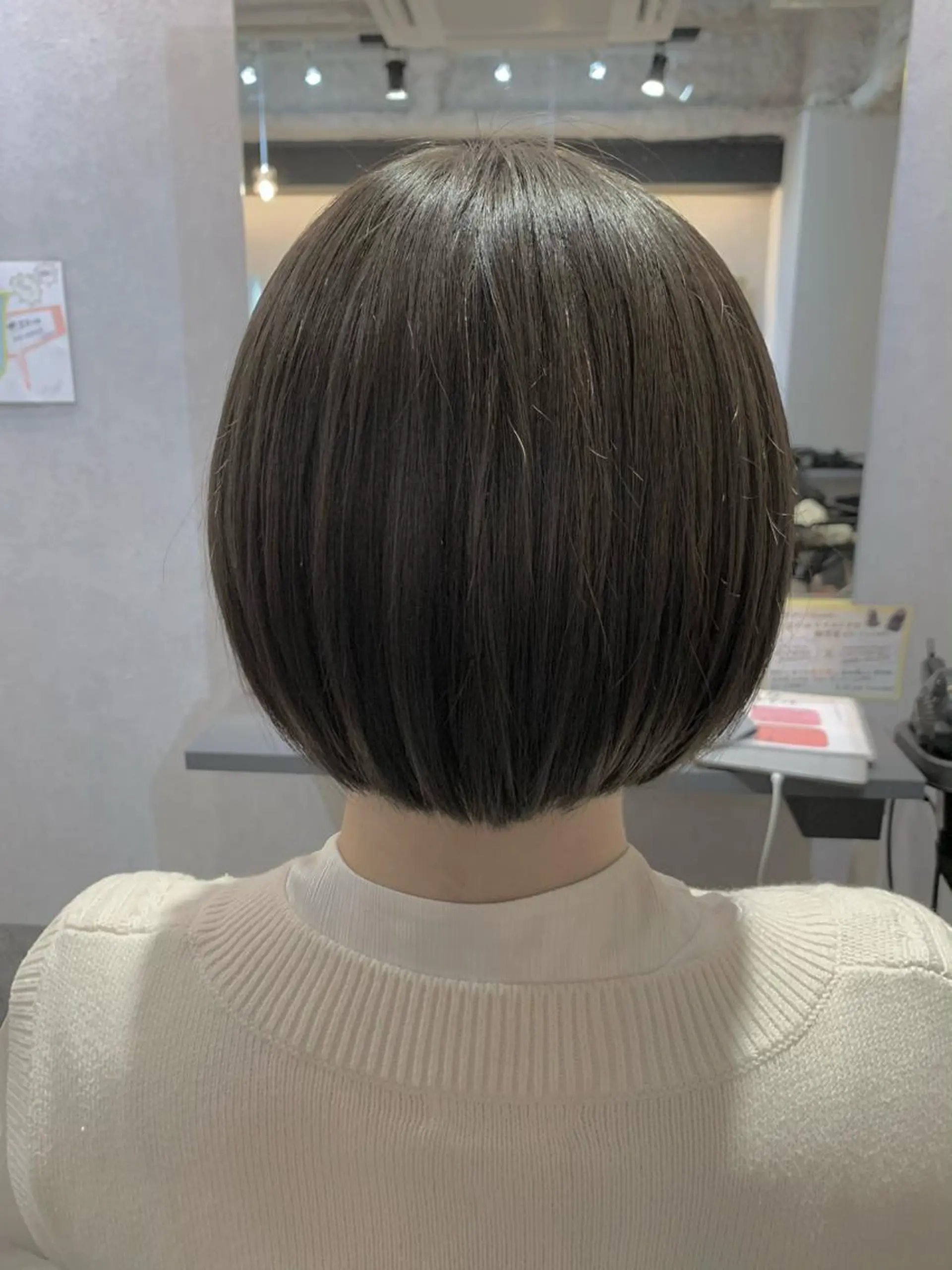 ショート カラー ショートボブ ブラウンカラー グレージュ ボブ ショートヘア カット ヘアカラー トリートメント eyl〜エイル〜所属・💎赤み消しカラー 特化型デザイナー💎のヘアスタイル