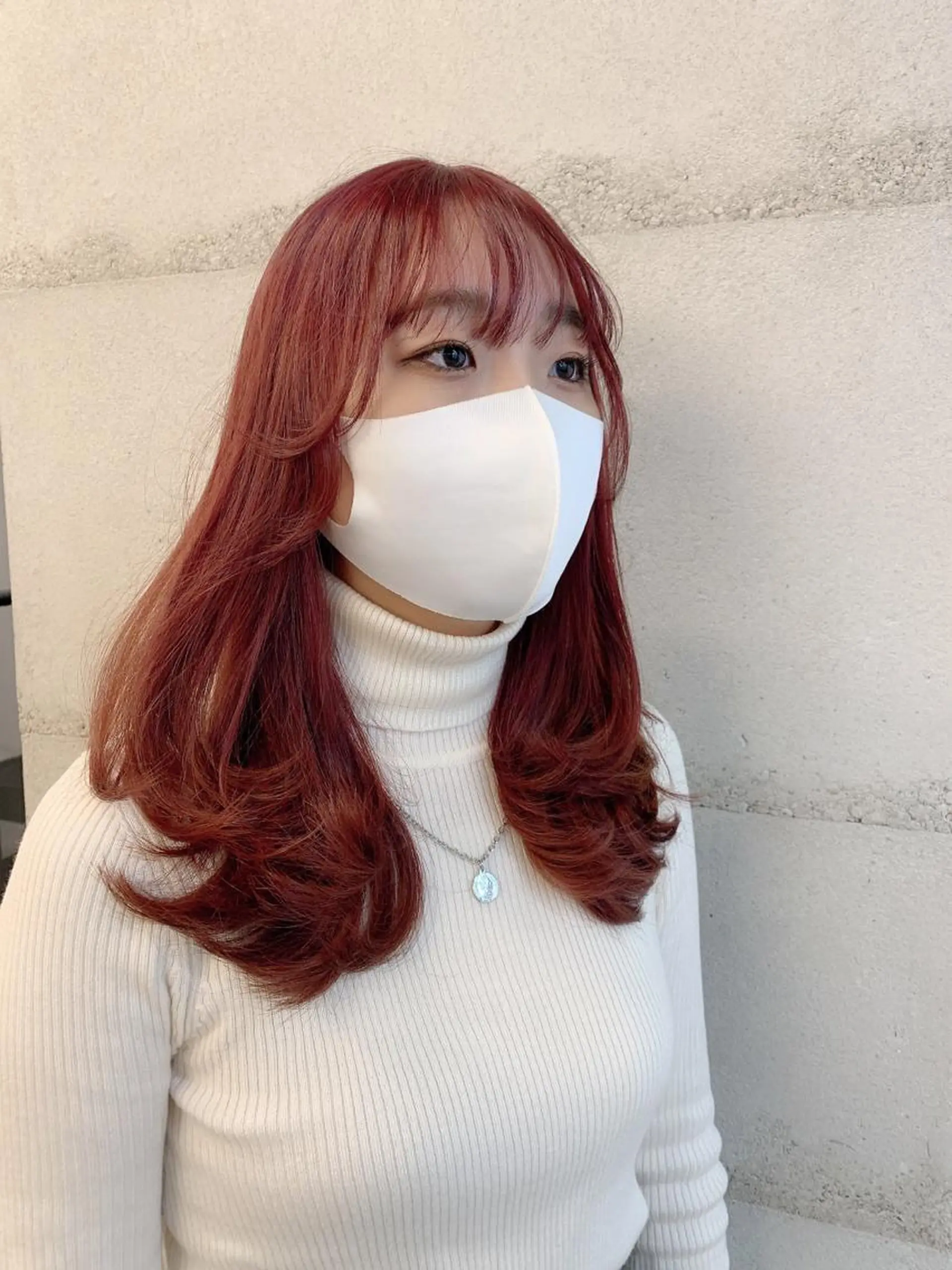 ミディアム カラー カット ヘアカラー トリートメント 透明感/オリーブ/ グレージュ/YUKAのヘアスタイル