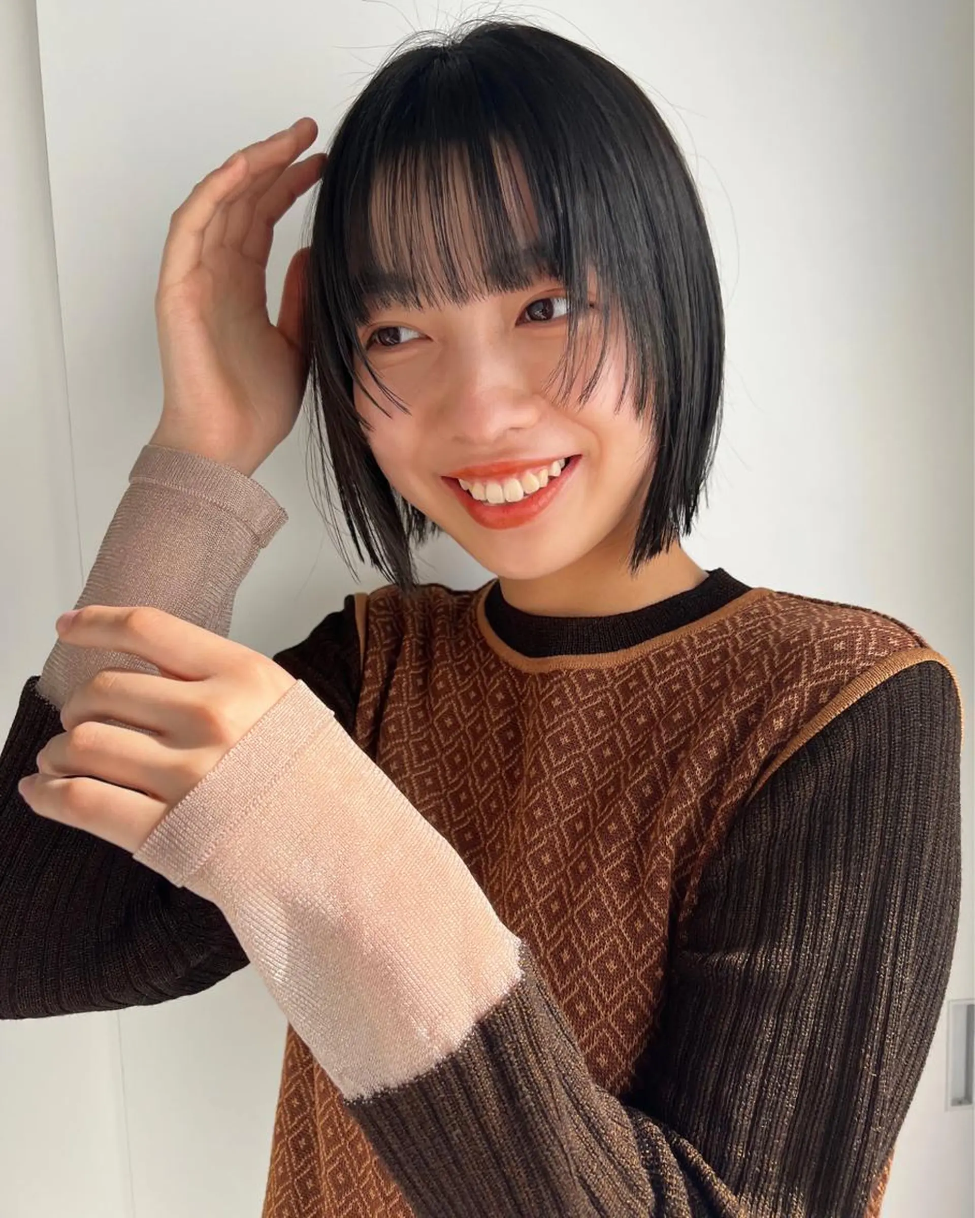 ショート カラー パーマ ヘアアレンジ メンズ キッズ ネイル マツエク・マツパ ボブ SALOWIN梅田茶屋町店所属・ウルフレイヤーカット /チヒロのヘアスタイル