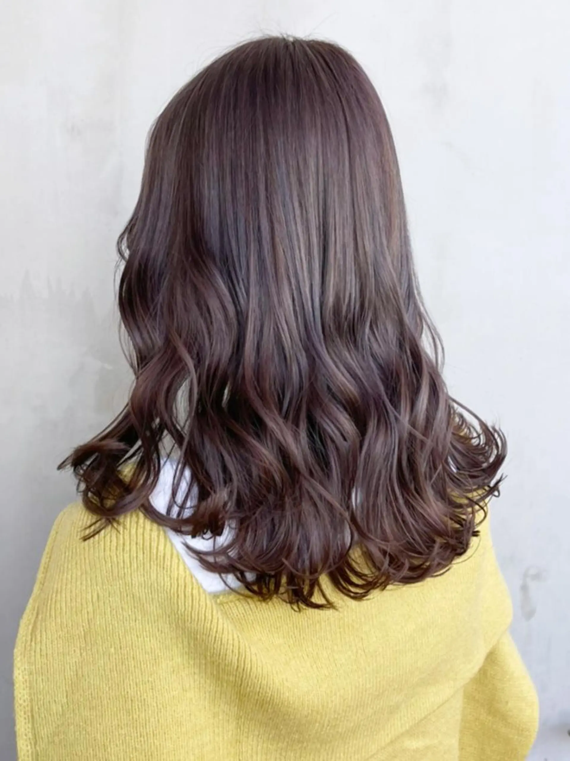 ミディアム カラー パーマ ヘアアレンジ ブラウンカラー バイオレットカラー バイオレットブラウン ITbyALBUM 藤沢店のヘアスタイル