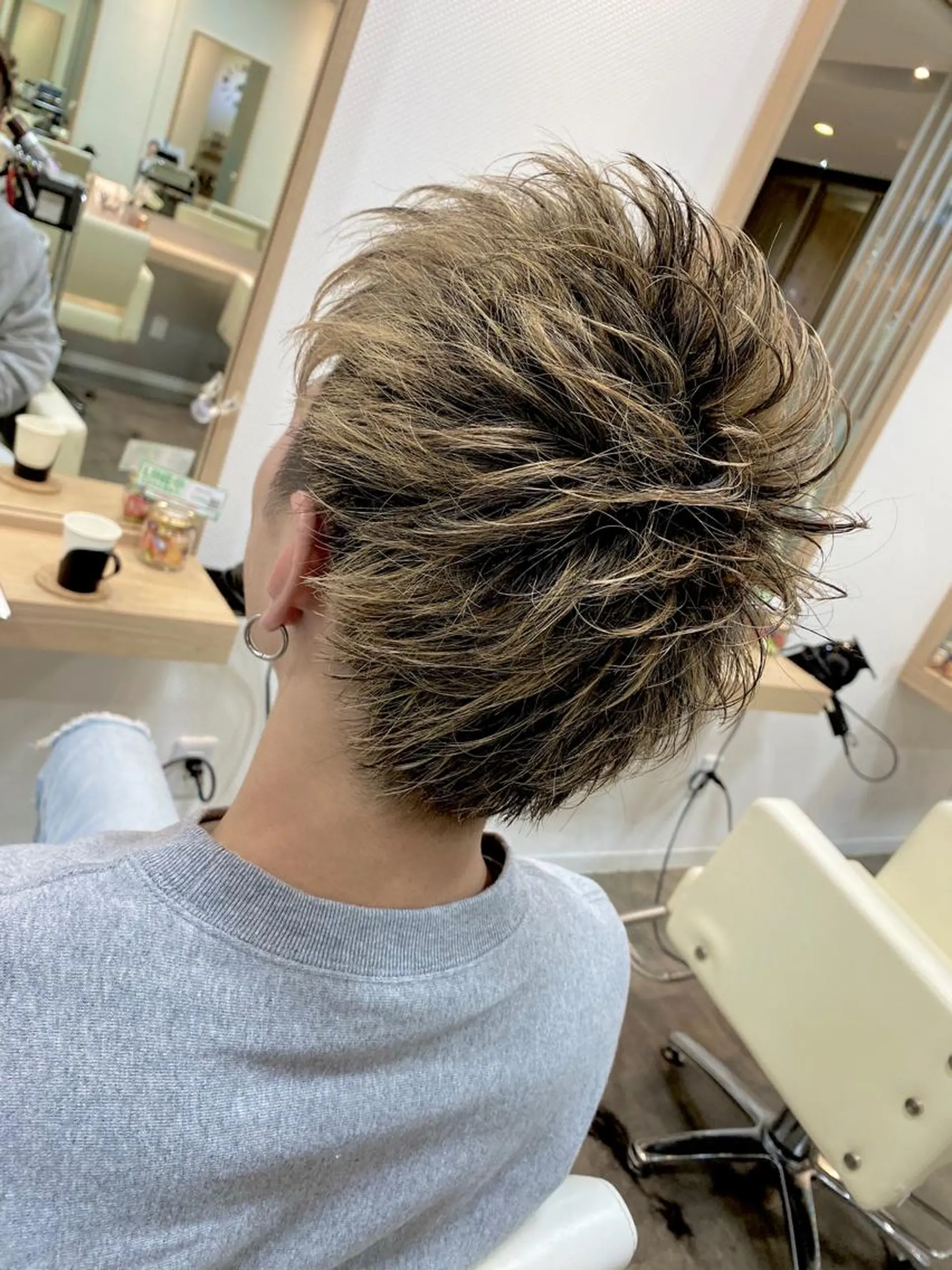 ショート カラー メンズ カット ヘアカラー トリートメント ヘアセット 髪質改善/ ブリーチ/中尾のヘアスタイル