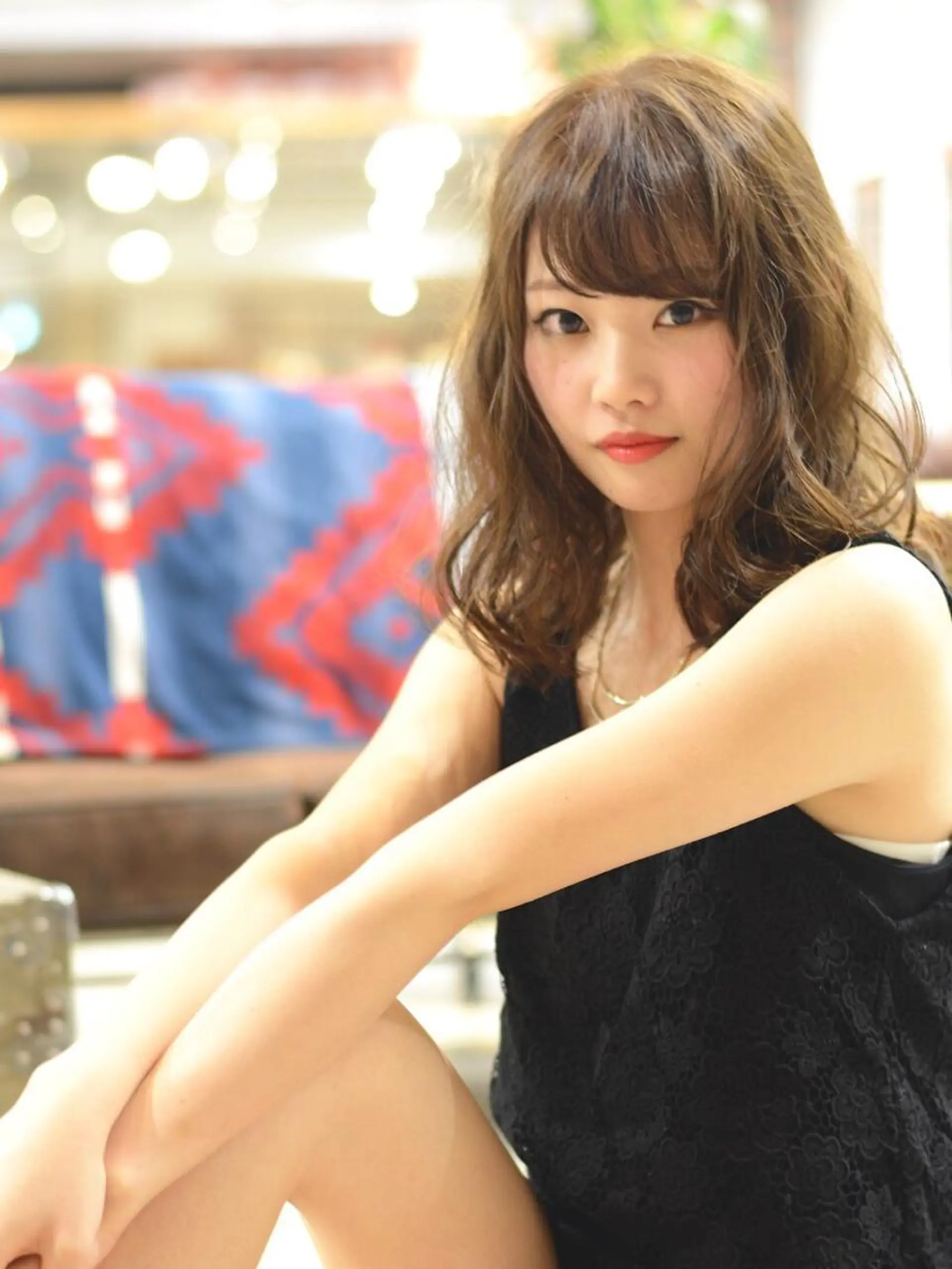 セミロング カラー パーマ ヘアアレンジ ⭐️ハイクオリティ カラー杉本雄志⭐️のヘアスタイル