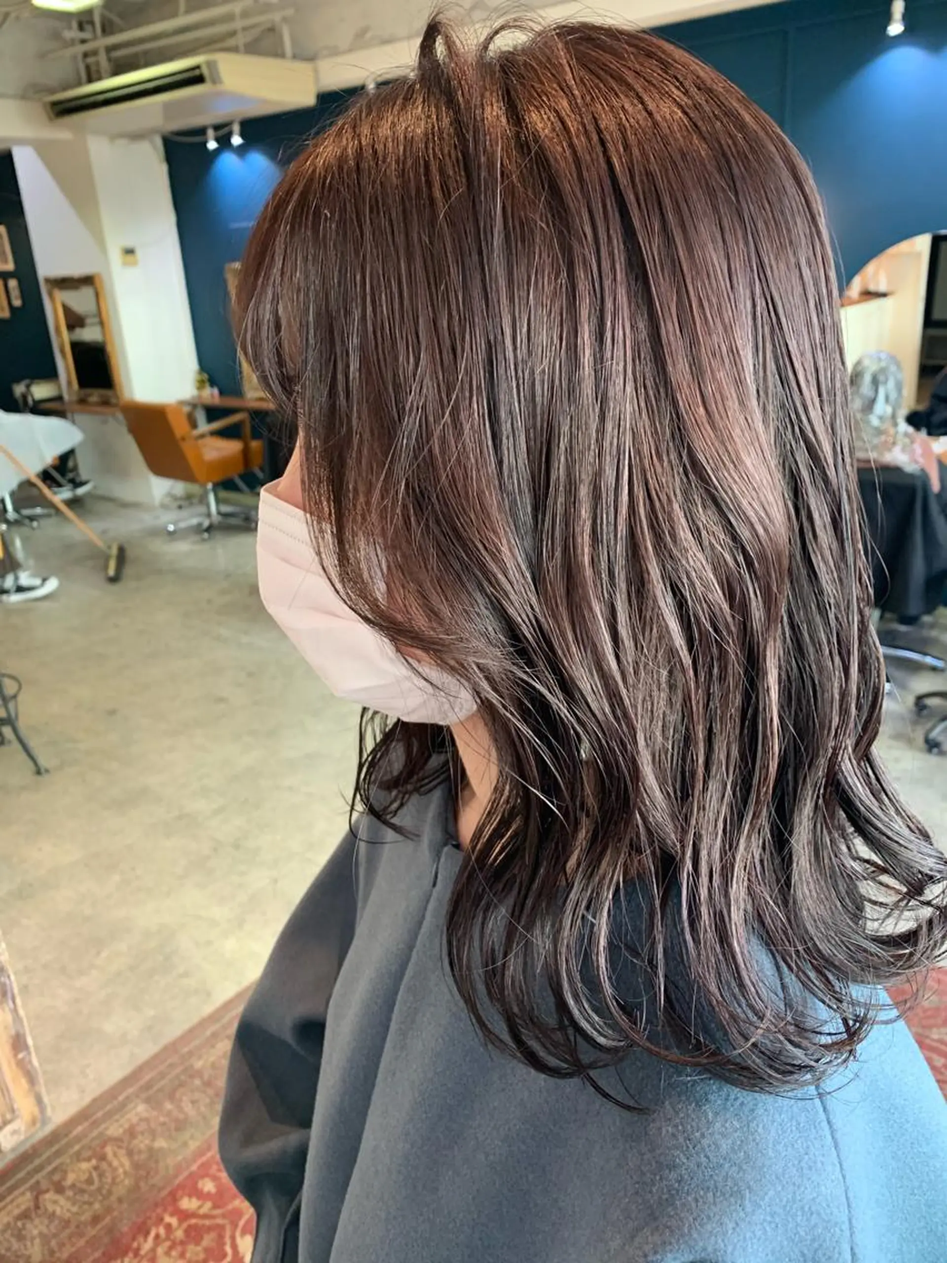 セミロング カラー ヘアアレンジ グレージュ ラベンダーカラー ラベンダーグレージュ ラベンダーグレー カット ヘアカラー トリートメント 山崎 澪 レイヤーカット/大宮のヘアスタイル