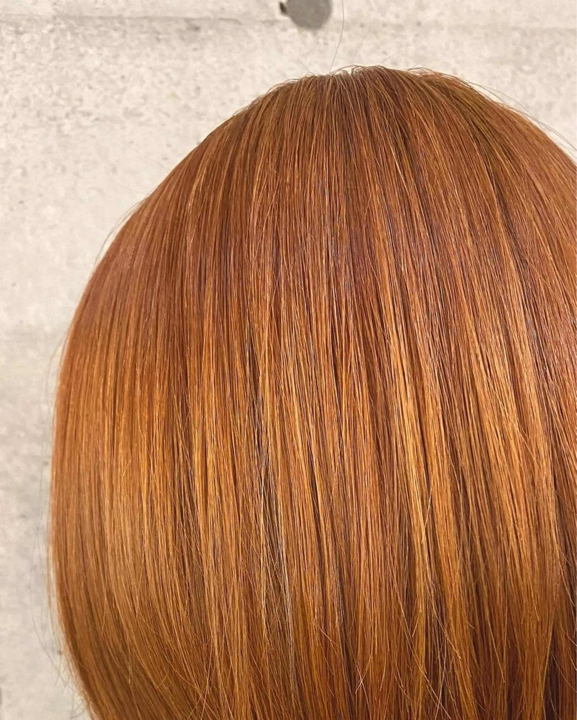 ミディアム カラー ブリーチ ケアブリーチ ダブルカラー オレンジ ヘアカラー トリートメント 千 田のヘアスタイル